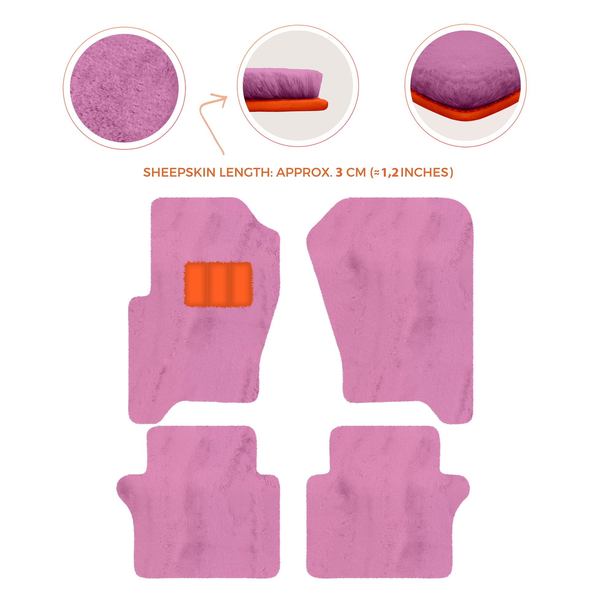 Luxury Sheepskin Floor Mats for Your Range Rover Sport 2005-2010