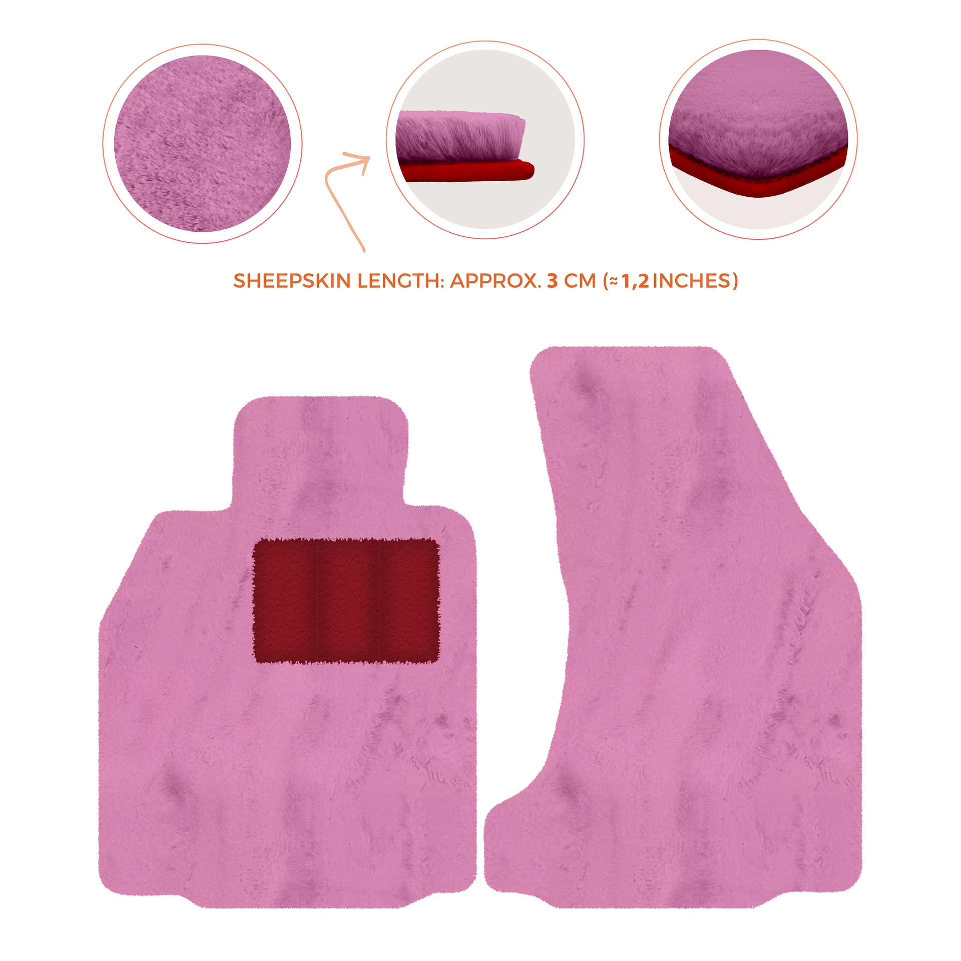 Premium Sheepskin Floor Mats for Porsche 718 Boxster (2016-2023)