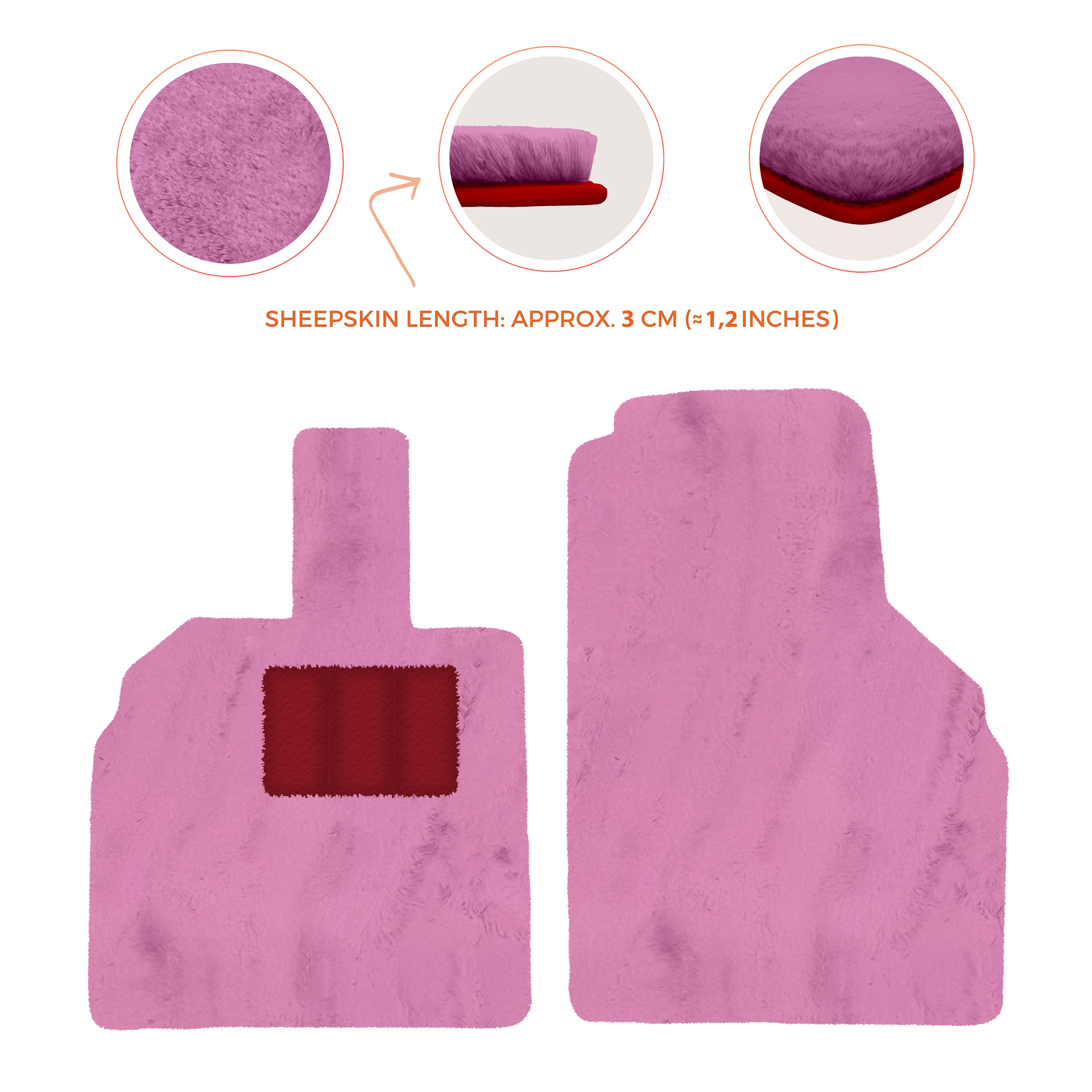 Luxury Sheepskin Floor Mats for Lamborghini Urus (2018-2026)