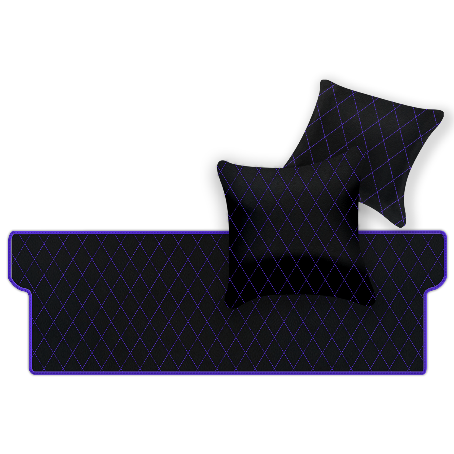 Tapis de voiture en cuir personnalisable avec motif en diamant unique pour Ferrari Dino GT4 (1973-1979) - AutoWin