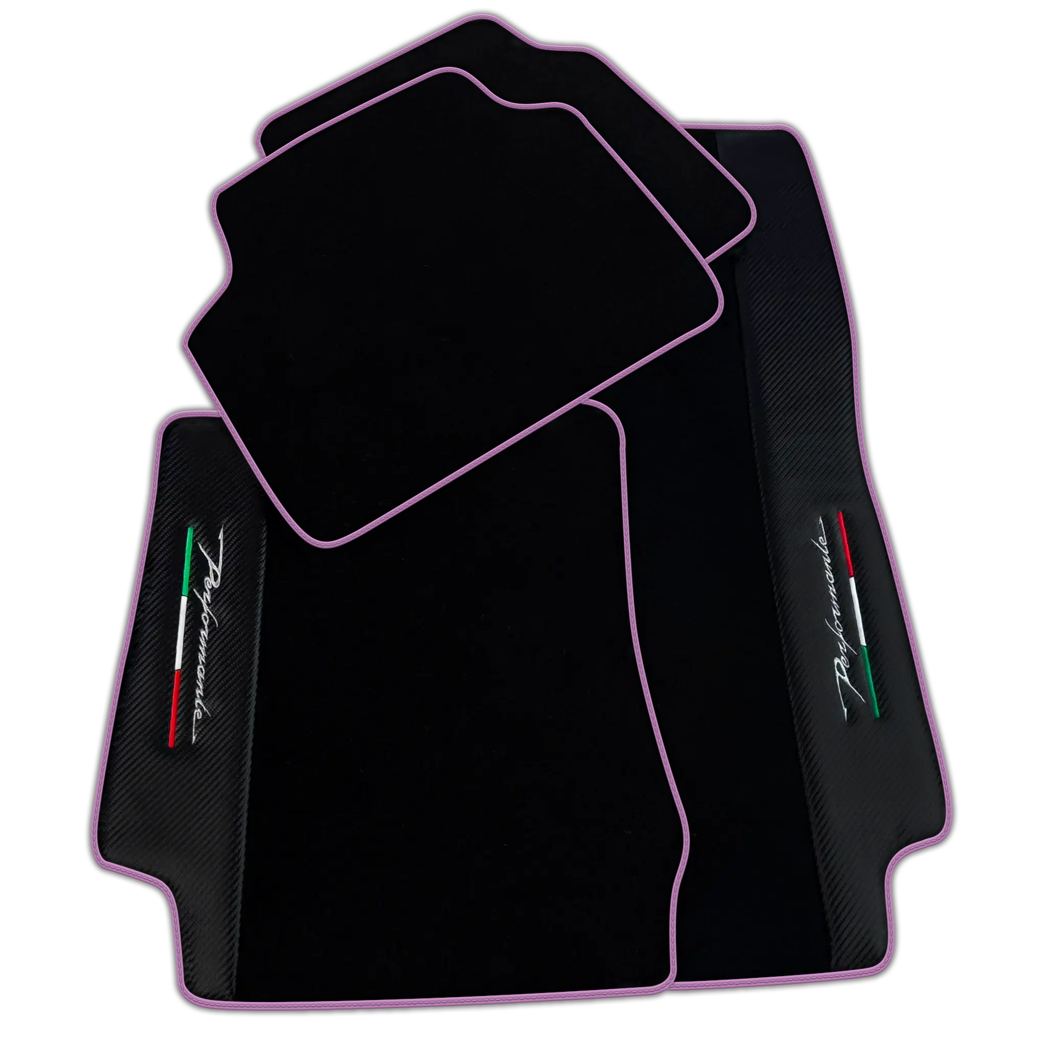Carbon Fiber Black Floor Mats for Alfa Romeo Giulia (2016-2024) All Wheel Drive | Performante
