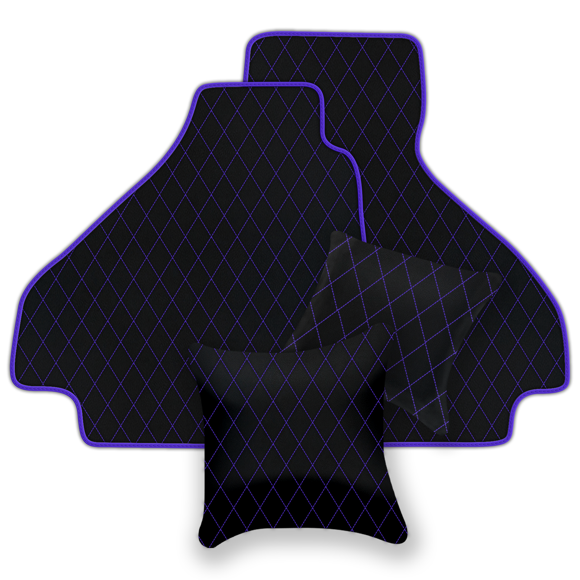 Premium Black Leather Floor Mats for Ferrari Mondial (1983-1993)