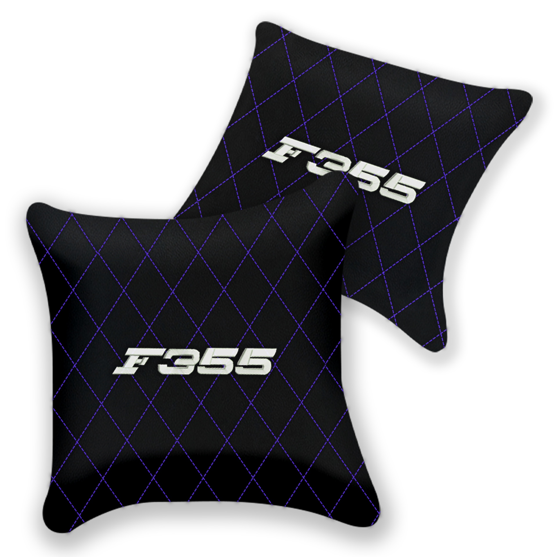 Customizable Black Leather Pillows for Ferrari 488 Spider 2016-2022