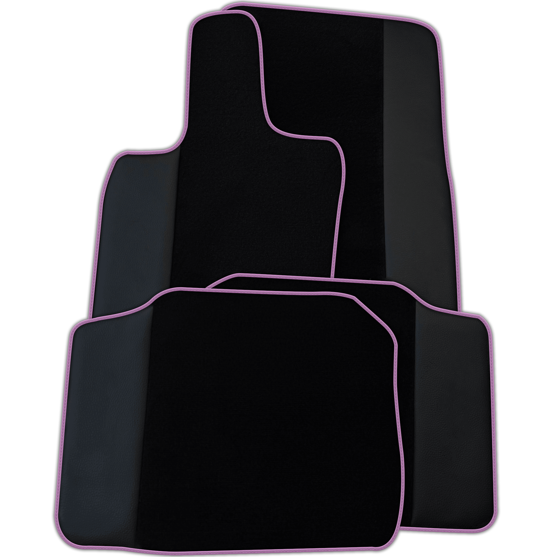 Custom Black Floor Mats for Porsche Panamera (2017-2023) With Leather