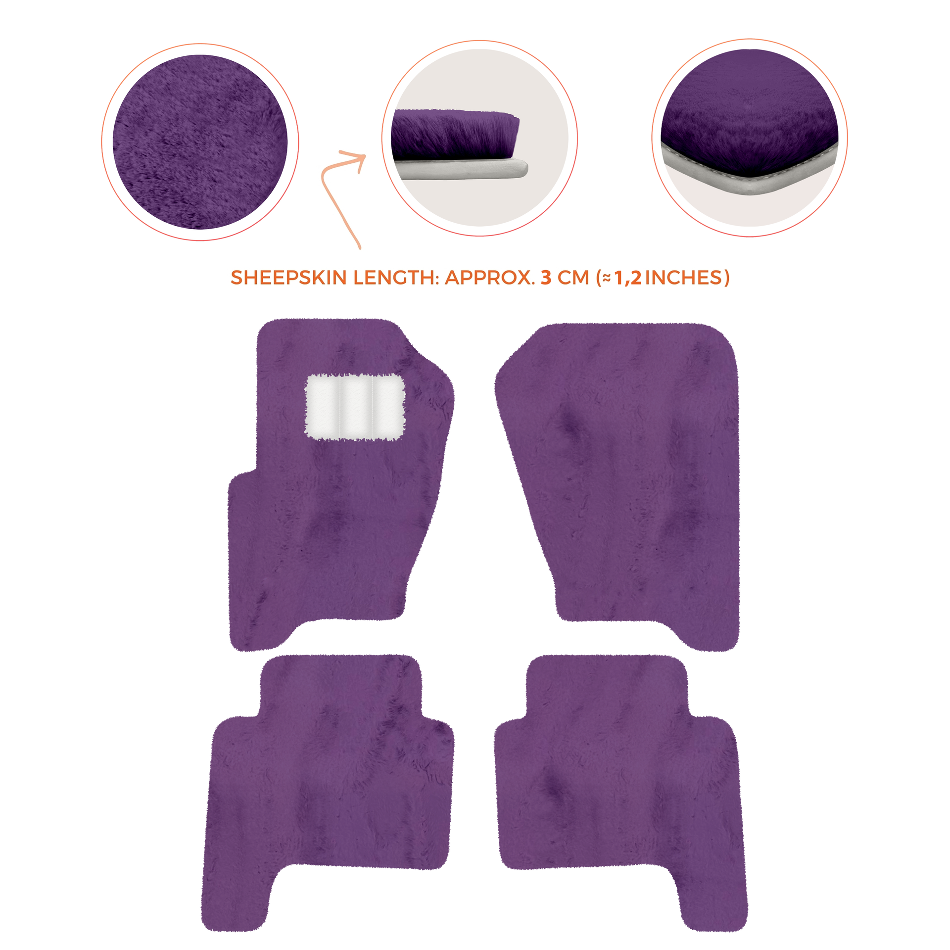 Luxury Sheepskin Floor Mats for Land Rover Discovery (2017-2026)