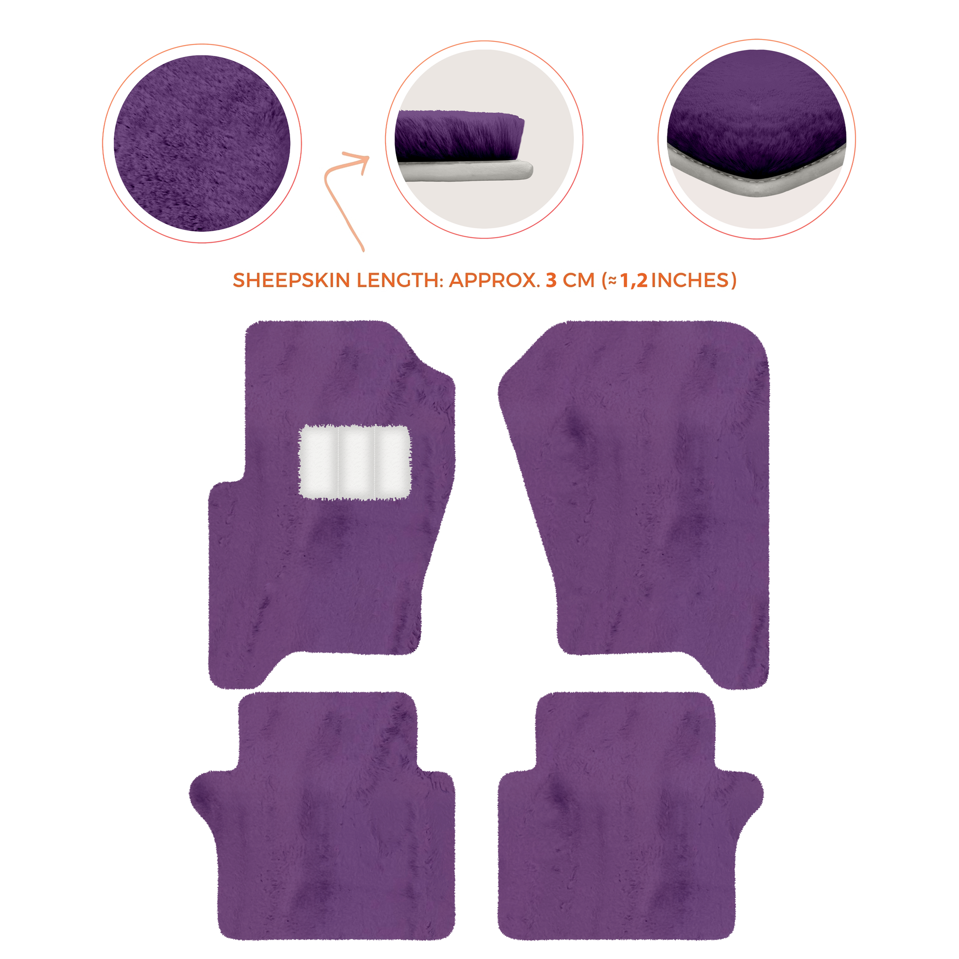 Luxury Sheepskin Floor Mats for Your Range Rover Sport 2005-2010