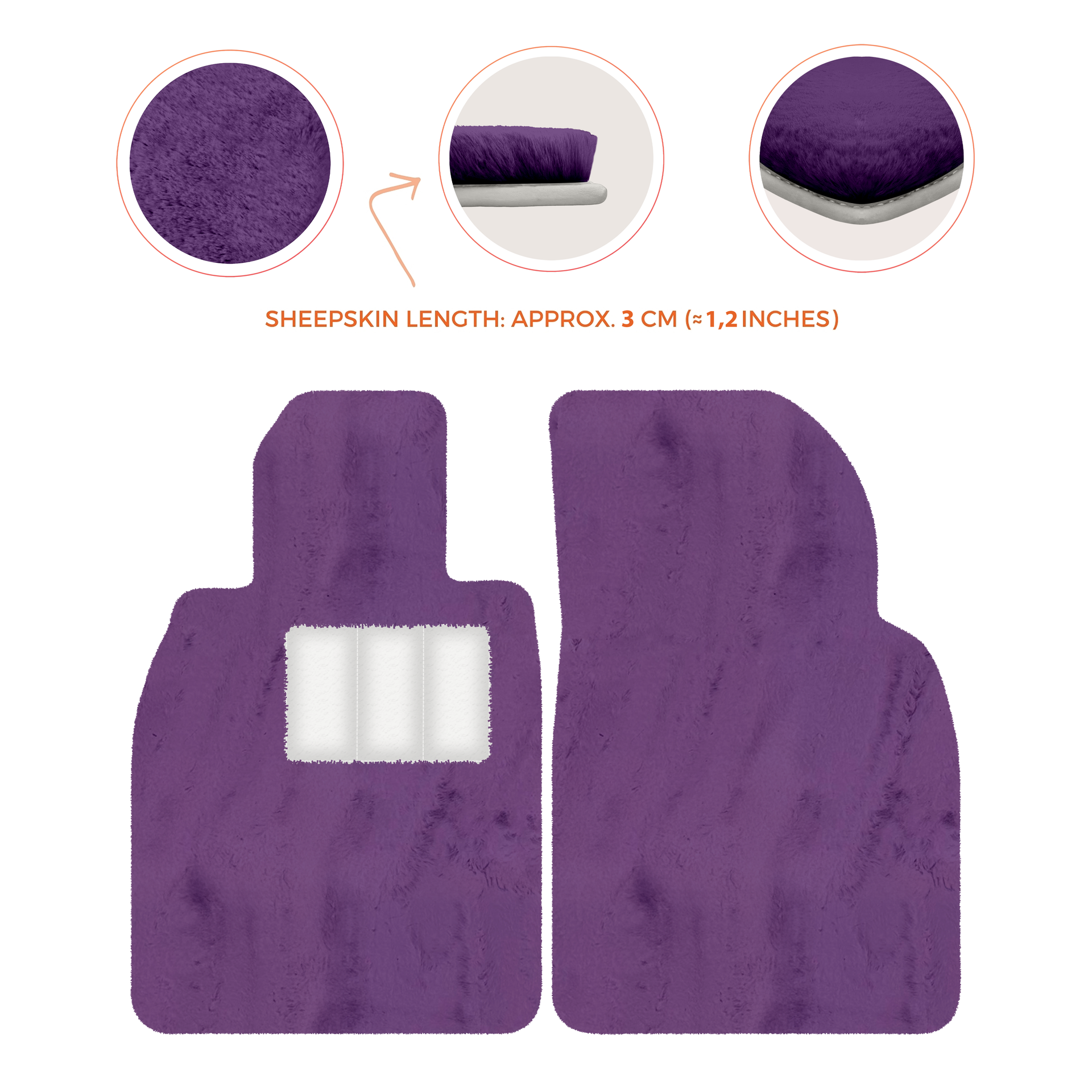 Premium Sheepskin Floor Mats for Porsche Cayenne (2018-2023)