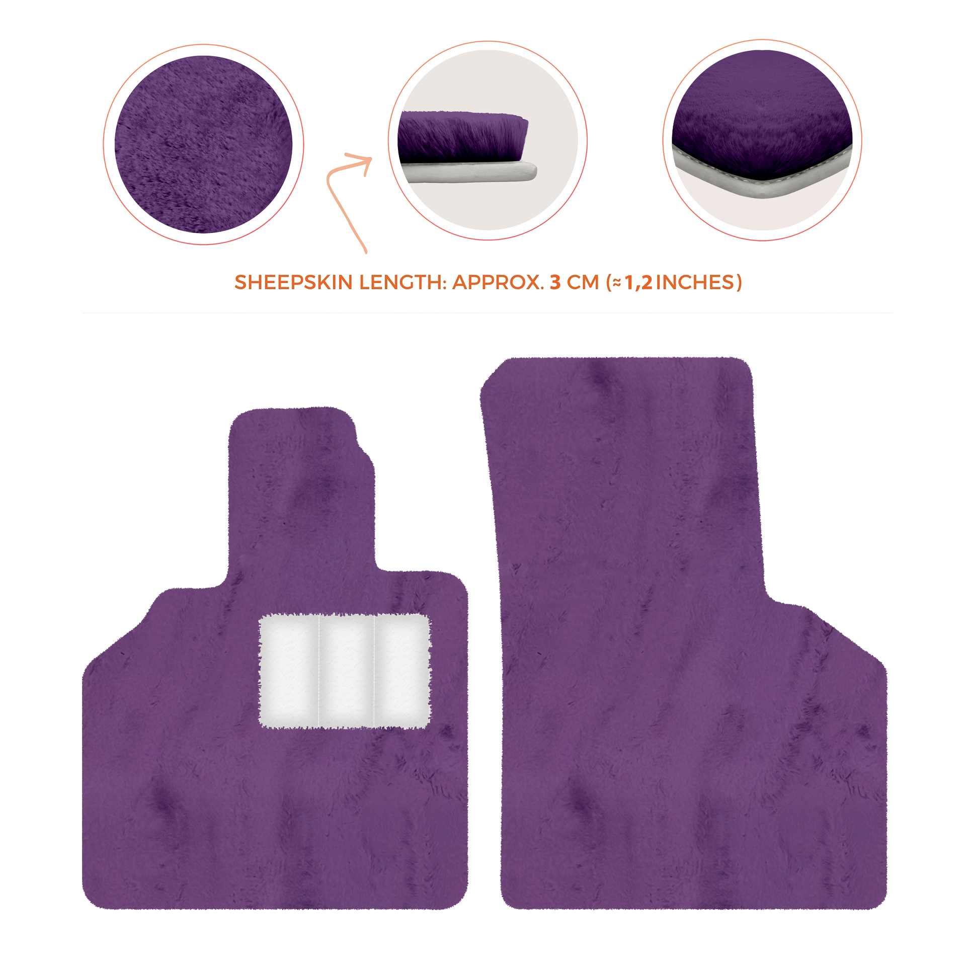 Premium Sheepskin Floor Mats for Lamborghini Aventador (2012-2022)