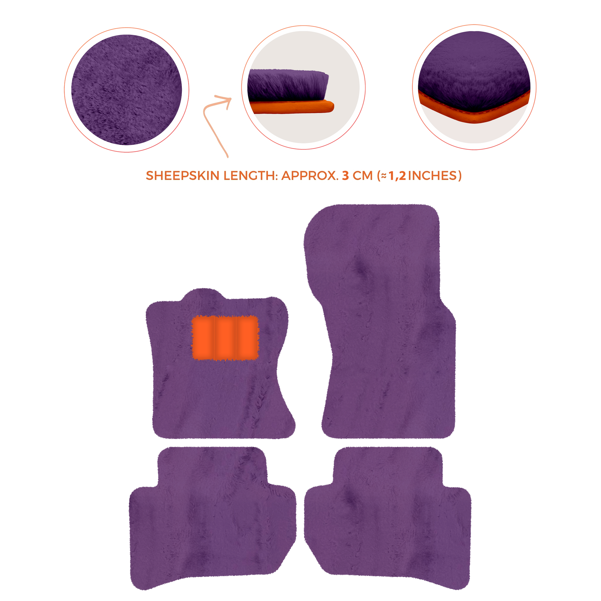 Premium Sheepskin Floor Mats for 2010-2013 Range Rover Sport