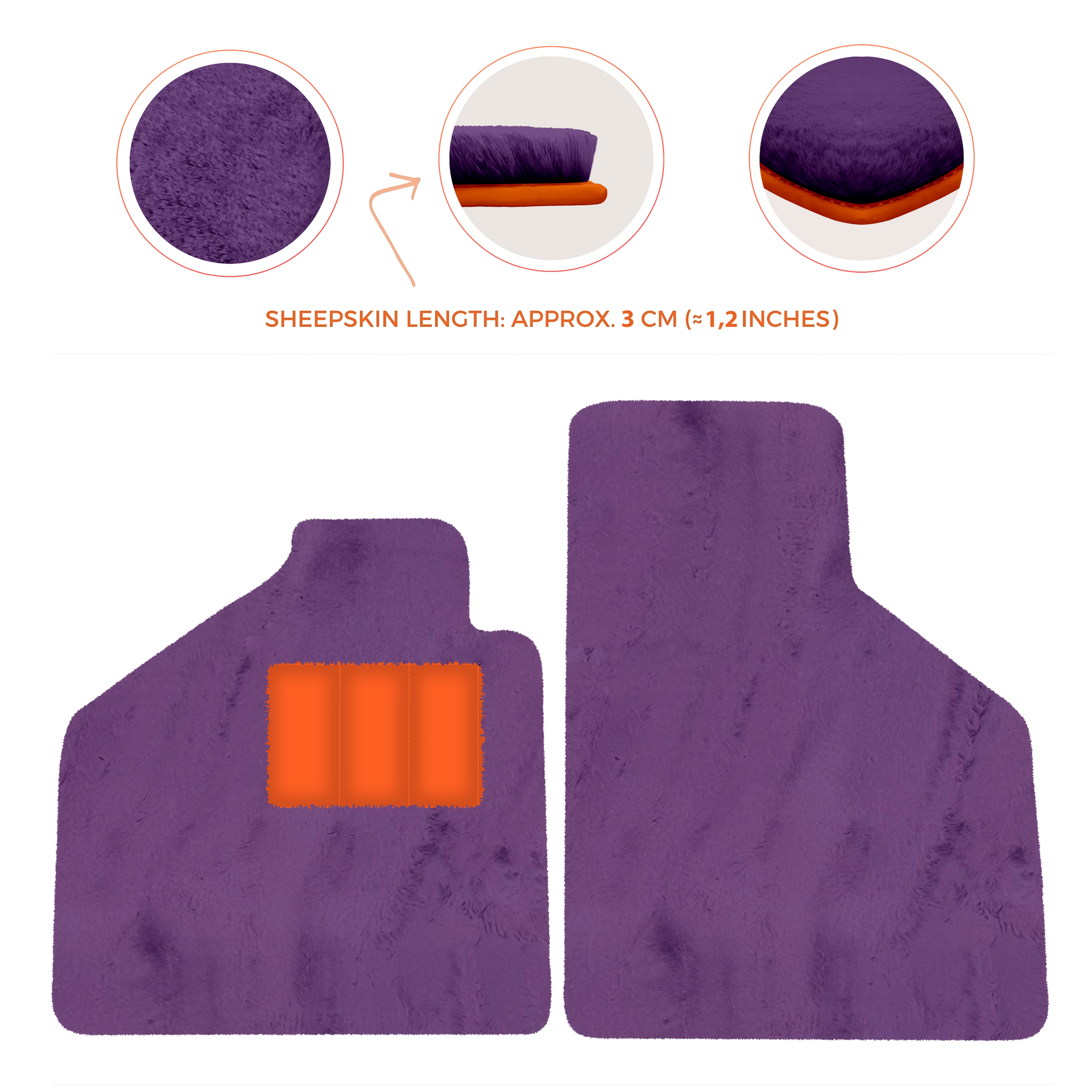 Premium Sheepskin Floor Mats for Lamborghini Aventador (2012-2022)