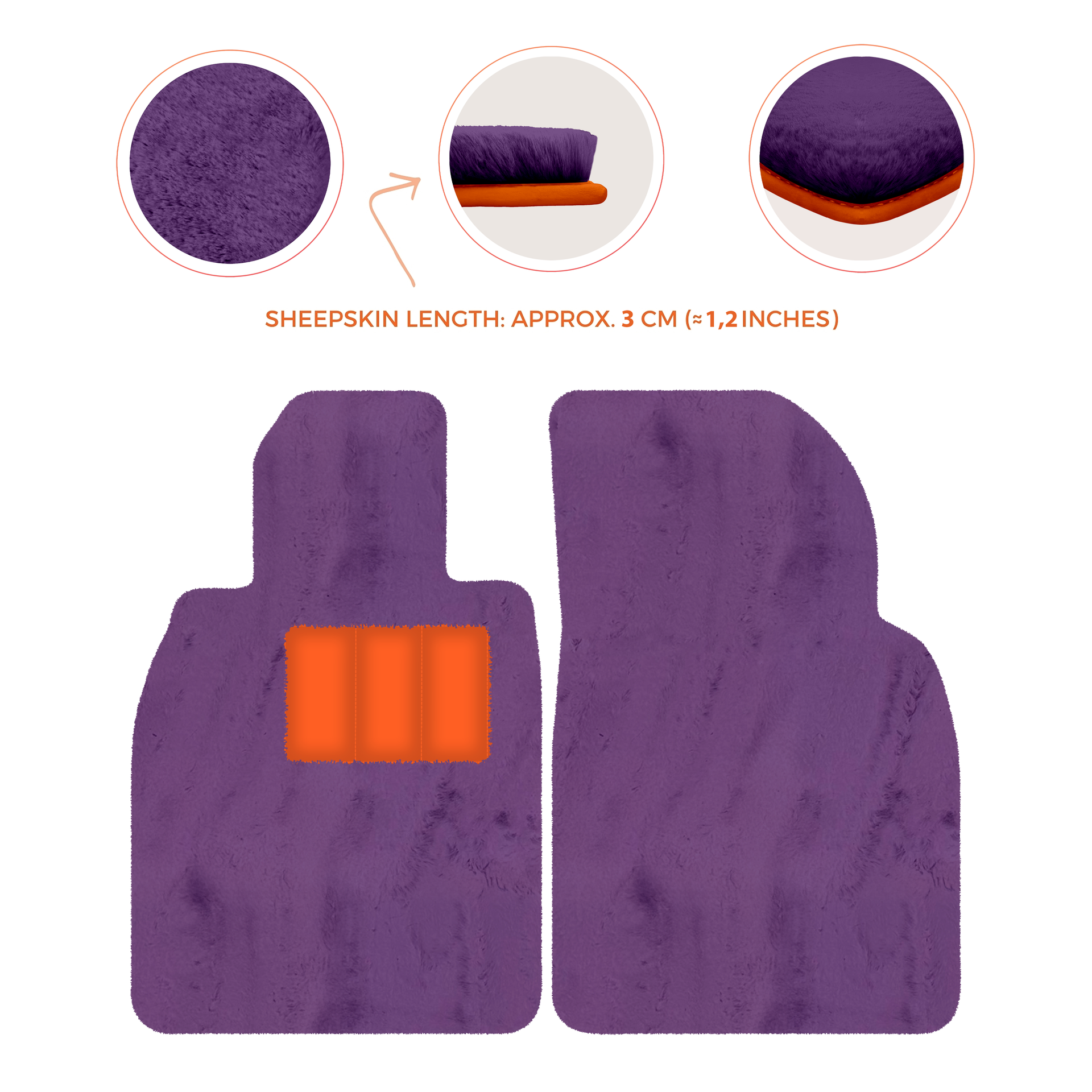 Premium Sheepskin Floor Mats for Porsche Cayenne (2018-2023)