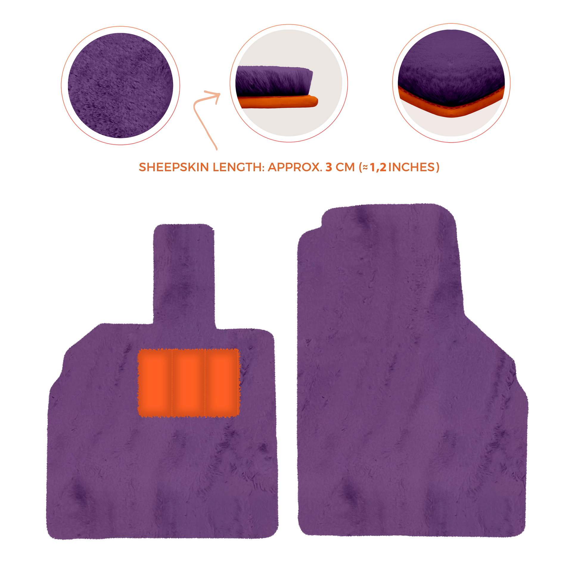 Luxury Sheepskin Floor Mats for Lamborghini Urus (2018-2026)