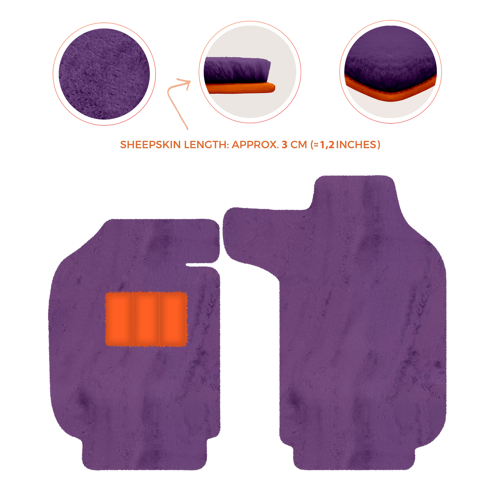 Luxury Sheepskin Floor Mats for Porsche 911 - 992 (2019-2026)