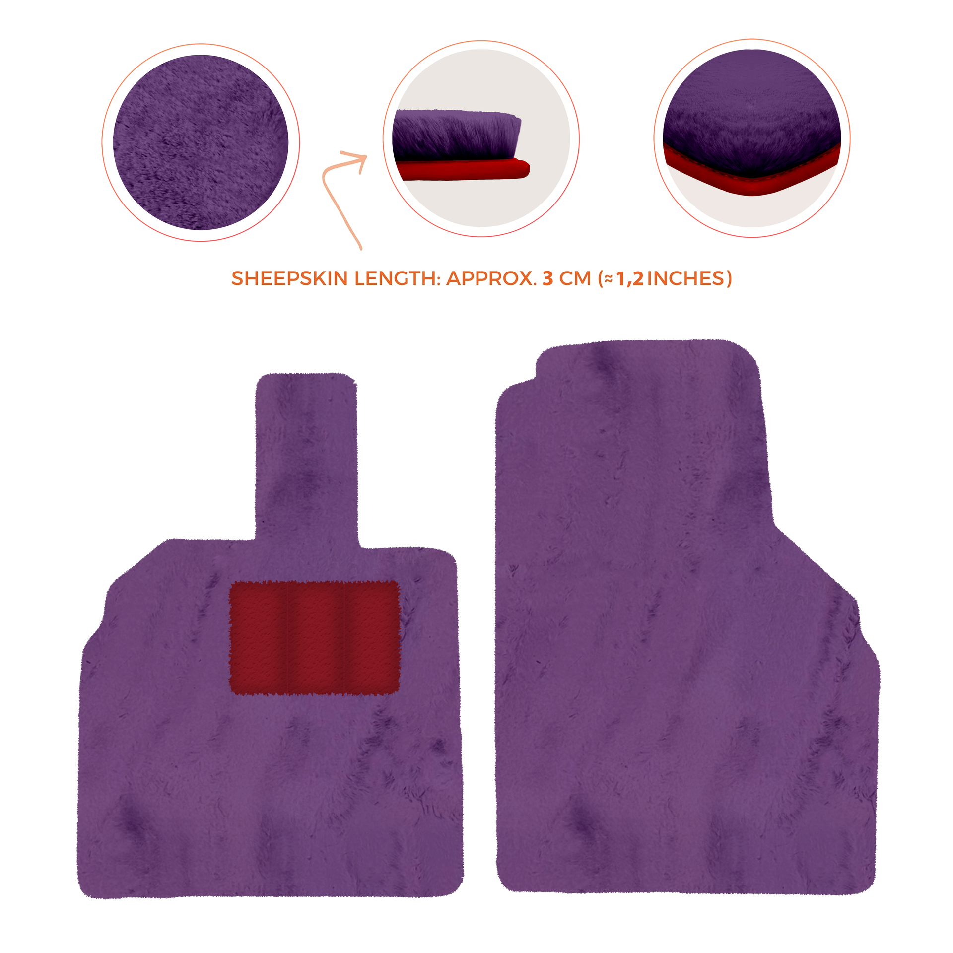 Luxury Sheepskin Floor Mats for Lamborghini Urus (2018-2026)