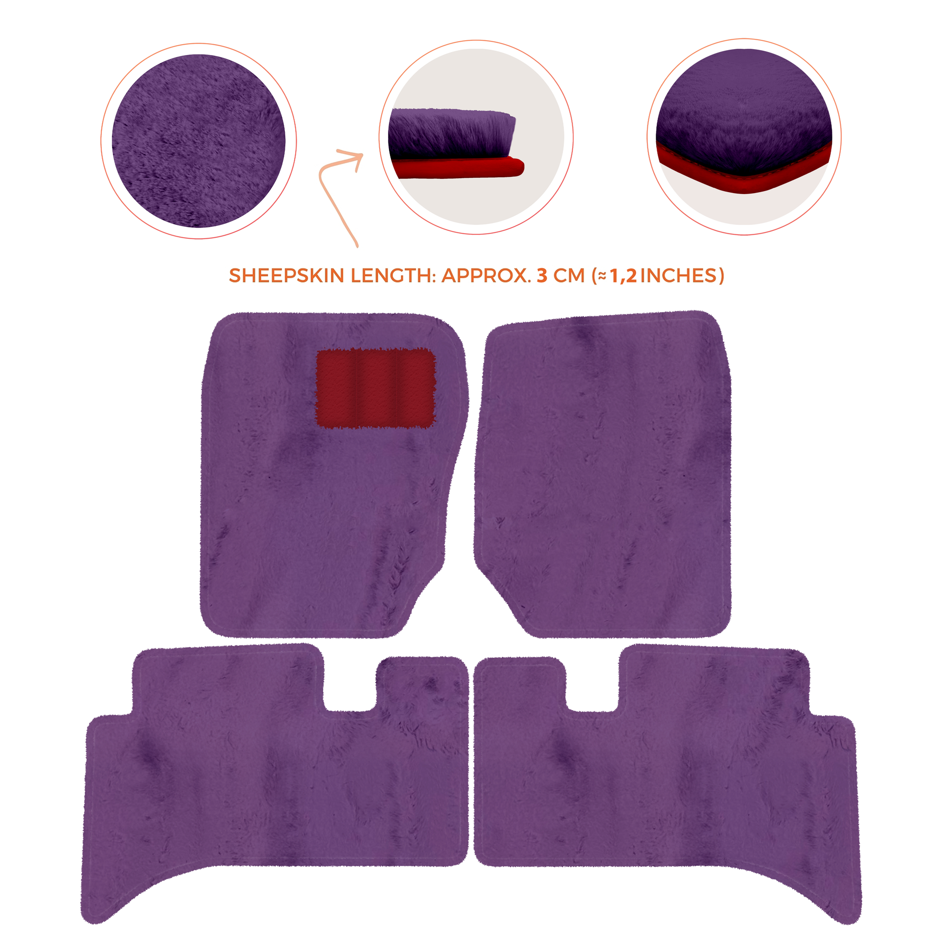 Premium Sheepskin Floor Mats for Range Rover Sport L460 (2022-2024)