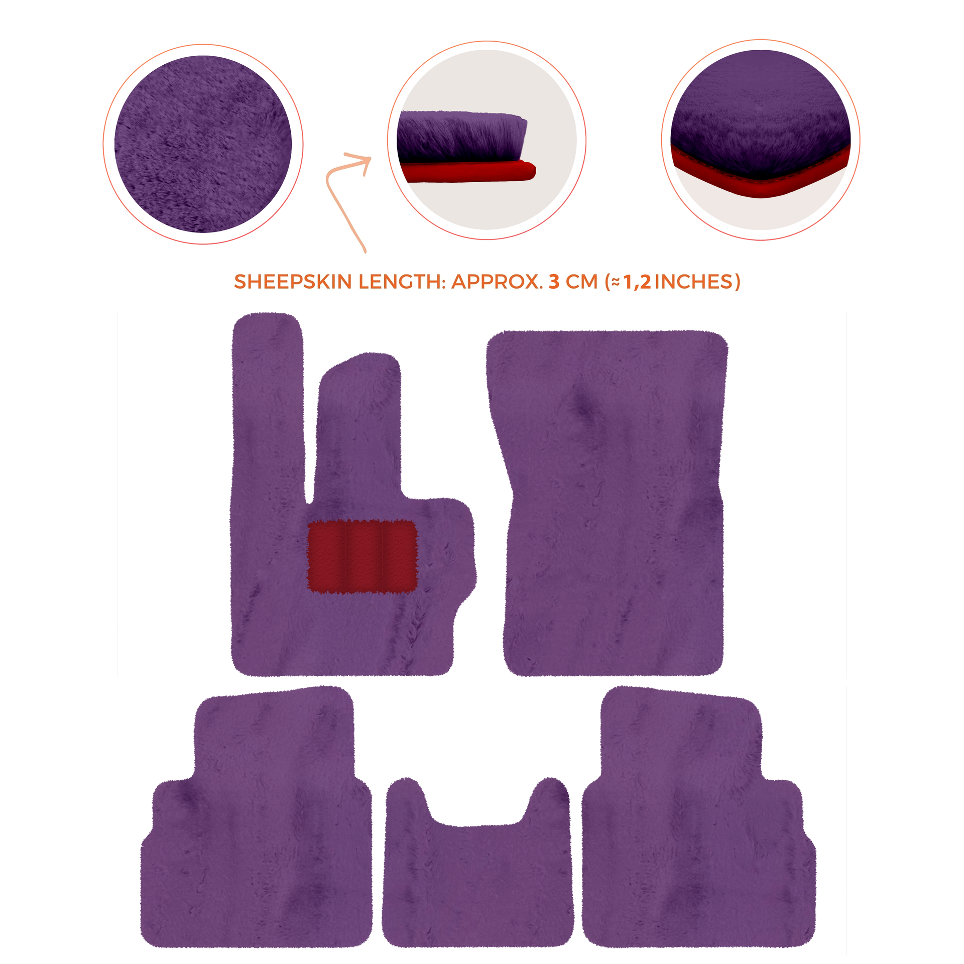 Premium Sheepskin Floor Mats for Mercedes-Benz G-Class W463 2008-2018