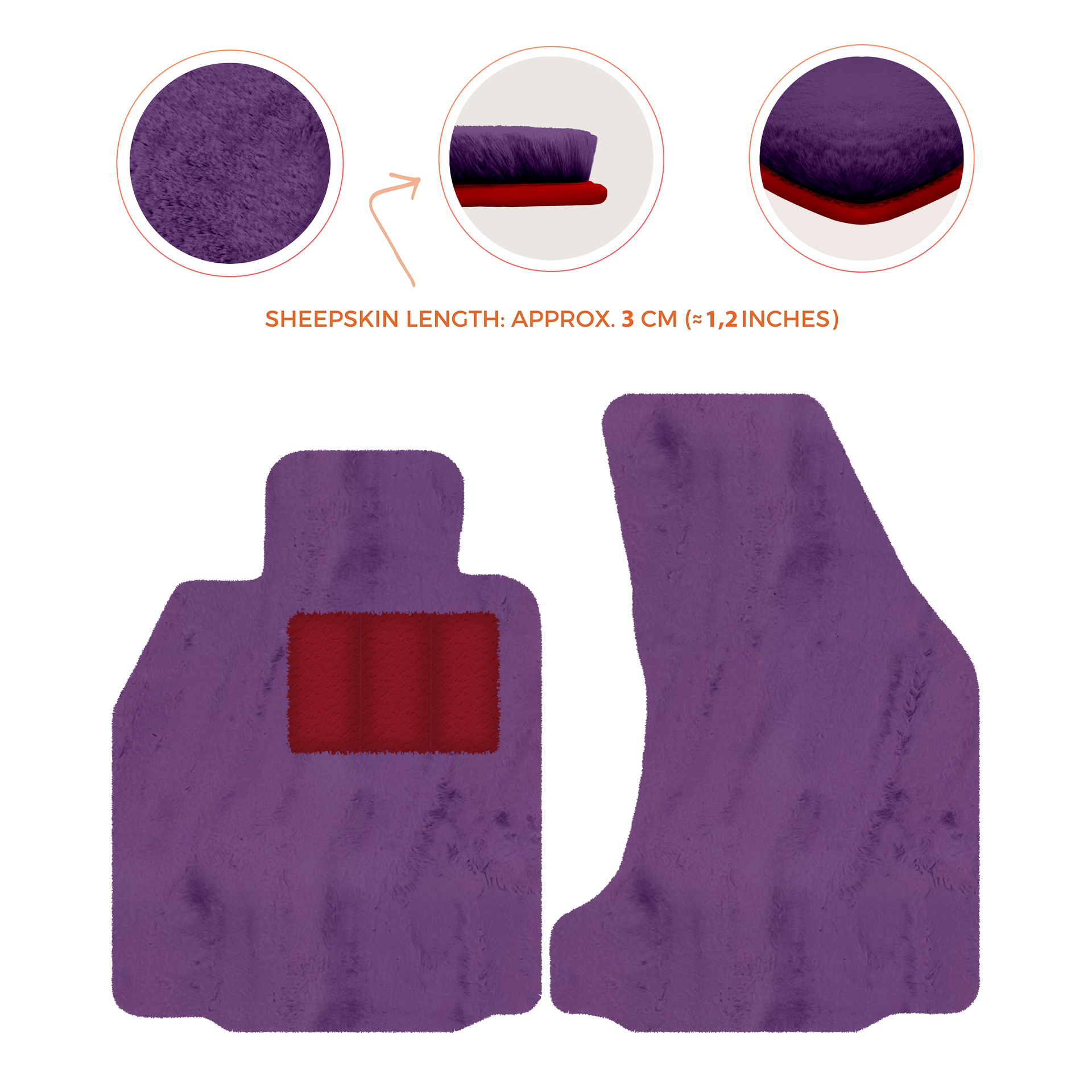 Premium Sheepskin Floor Mats for Porsche 718 Boxster (2016-2023)