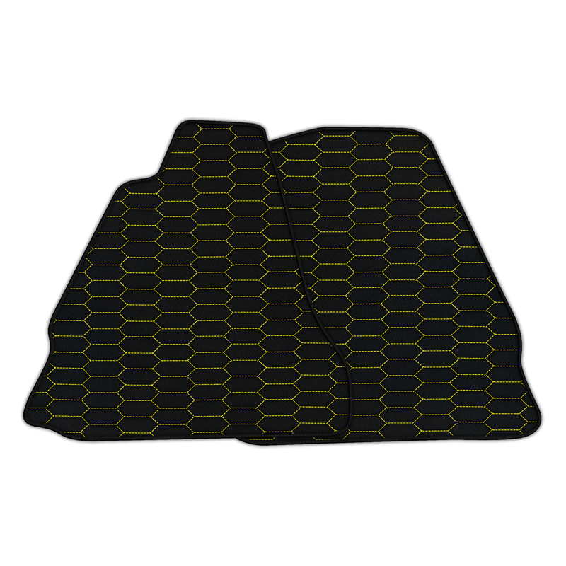 Tapis de voiture en cuir personnalisables avec motif hexagonal Raptor pour Aston Martin V12 Vanquish (2012-2018) Coupé 2 portes