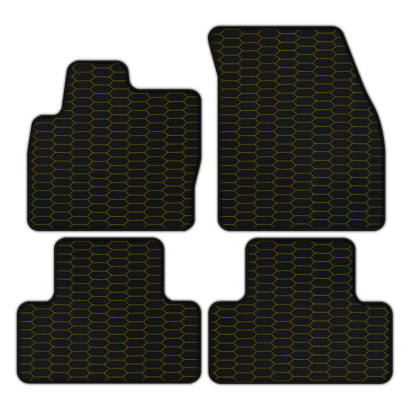 Customizable Leather Floor Mats with Raptor Hex Pattern for Range Rover Evoque (2015-2019) 5-Doors