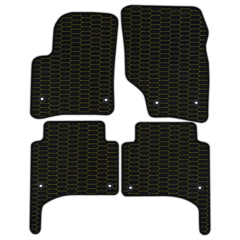 Tapis de voiture en cuir personnalisables avec motif Raptor Hex pour Porsche Cayenne (2003-2010)