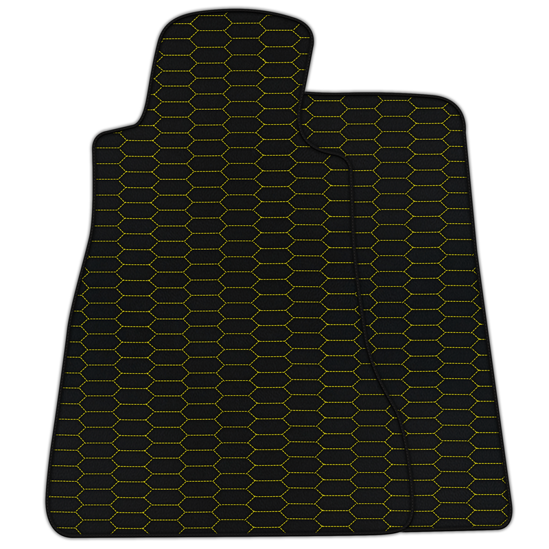 Tapis de voiture en cuir personnalisables avec motif hexagonal Raptor pour Chevrolet Corvette C6 (2005-2013)
