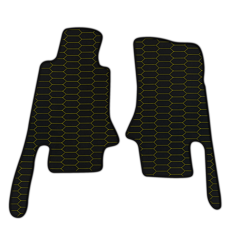 Alfombrillas de piel personalizables con diseño hexagonal Raptor para Chevrolet Corvette C5 (1997-2004)