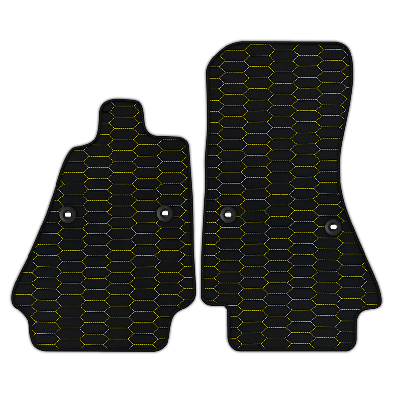 Customizable Leather Floor Mats with Raptor Hex Pattern for Bugatti Chiron (2016-2022)