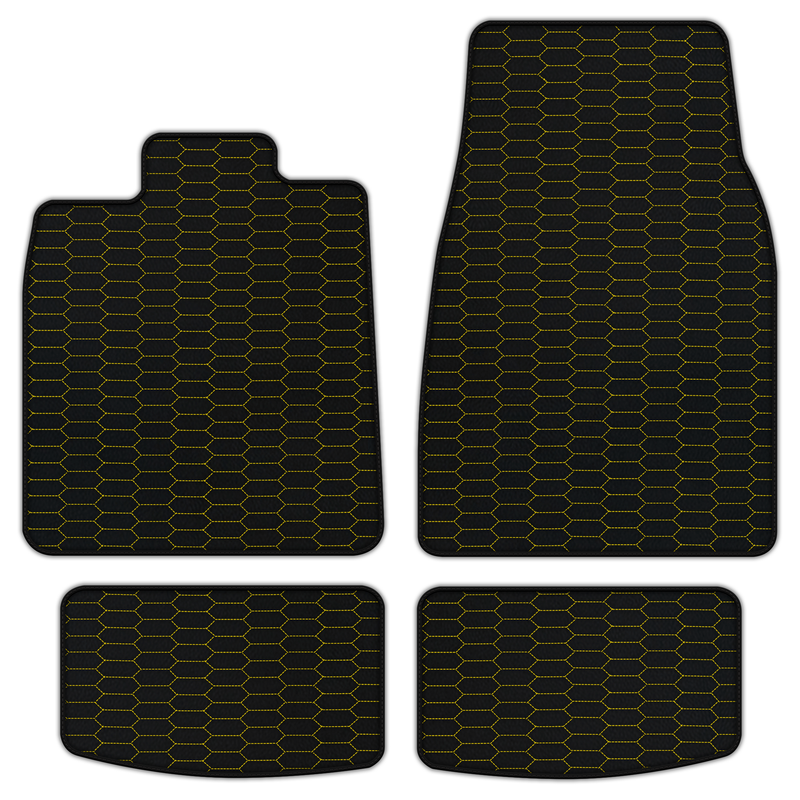 Customizable Leather Floor Mats with Raptor Hex Pattern for Porsche Taycan (2019-2023)
