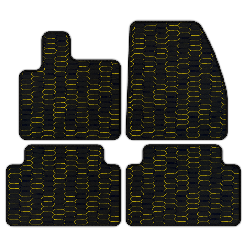 Customizable Leather Floor Mats with Raptor Hex Pattern for Range Rover Evoque (2019-2024) 5-Doors