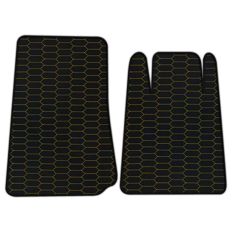 Customizable Leather Floor Mats with Raptor Hex Pattern for Lamborghini Espada (1968-1978)