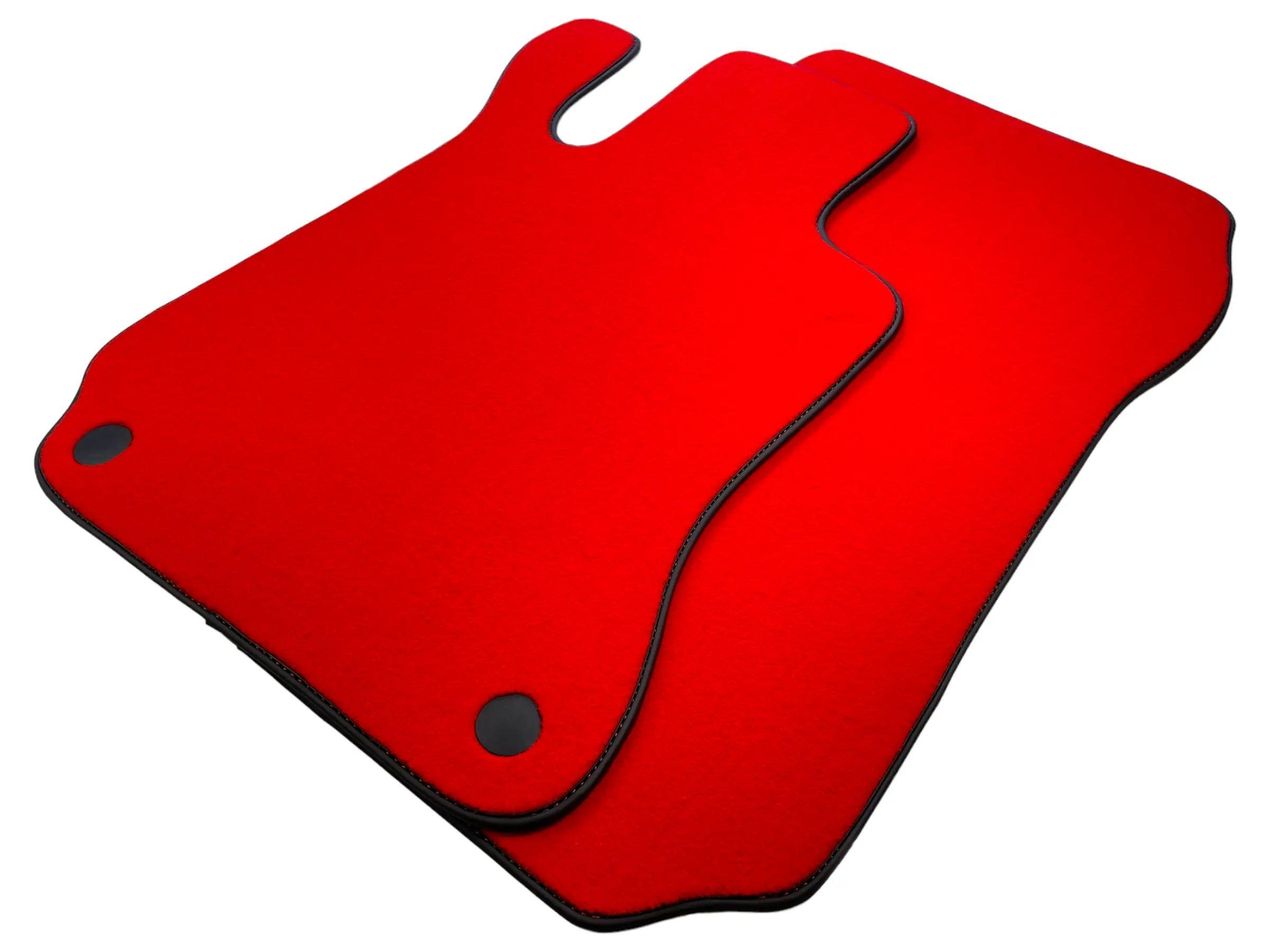 Red Floor Mats For Mercedes-Benz SL R231 2012–2020 Black Trim - AutoWin