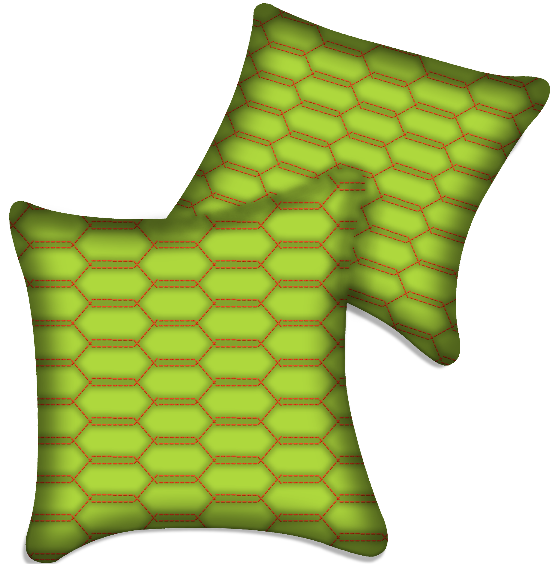 Customizable Green Leather Pillows Set of 2 for All Vehicles