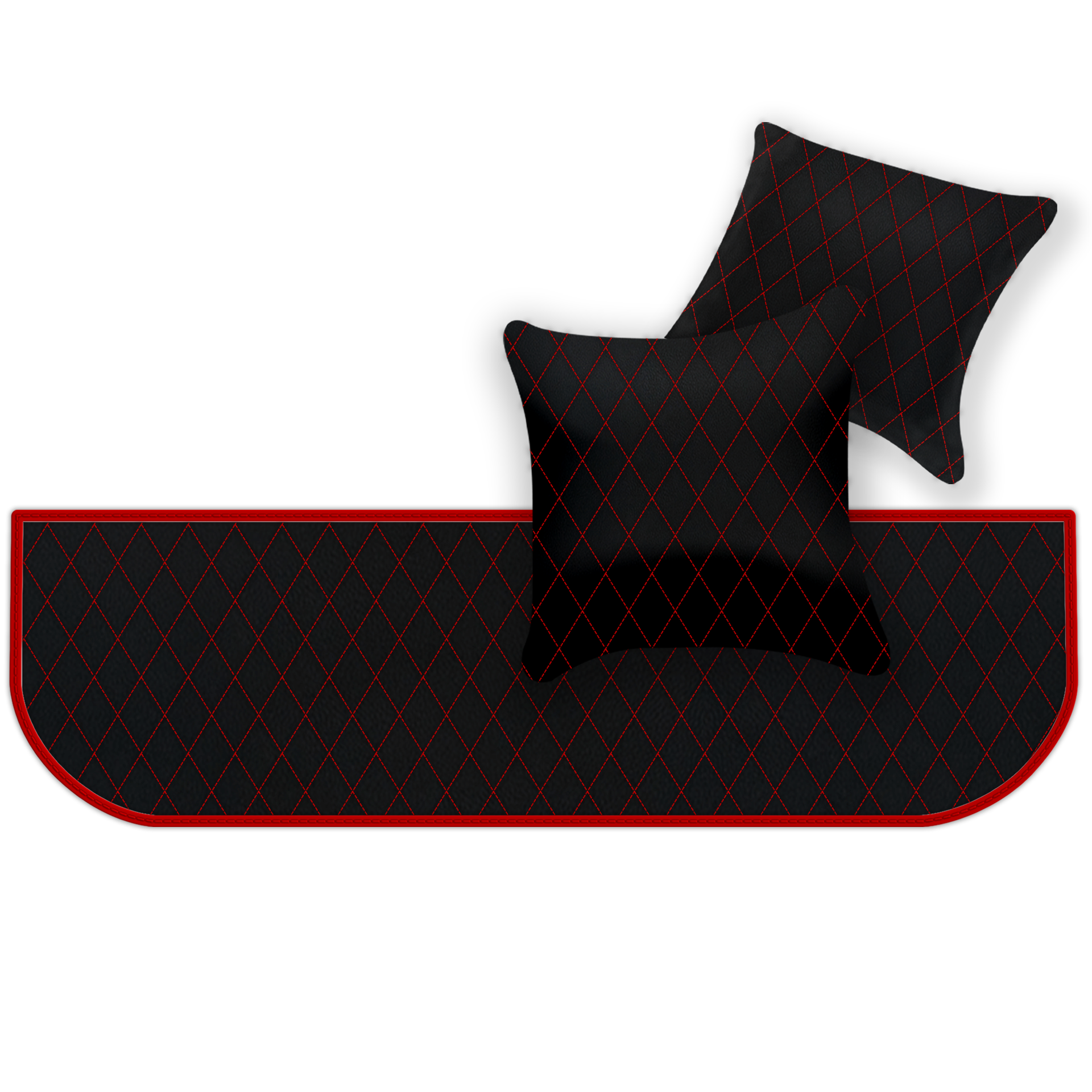 Premium Black Leather Floor Mats for Ferrari 328 GTS (1985-1989)