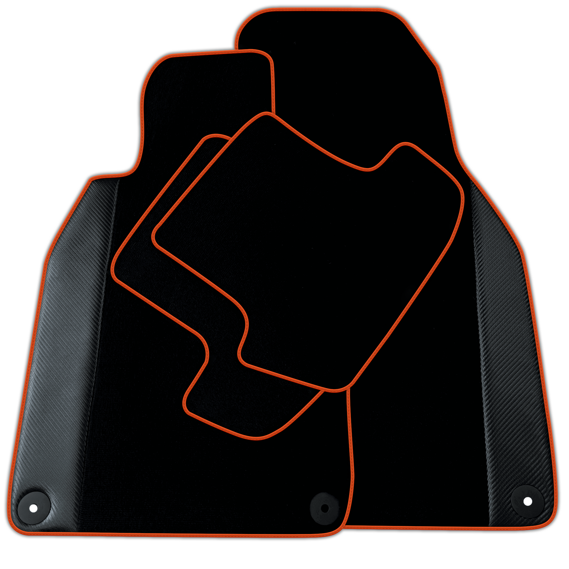 Black Floor Mats for Porsche Cayenne (2010-2018) with Carbon