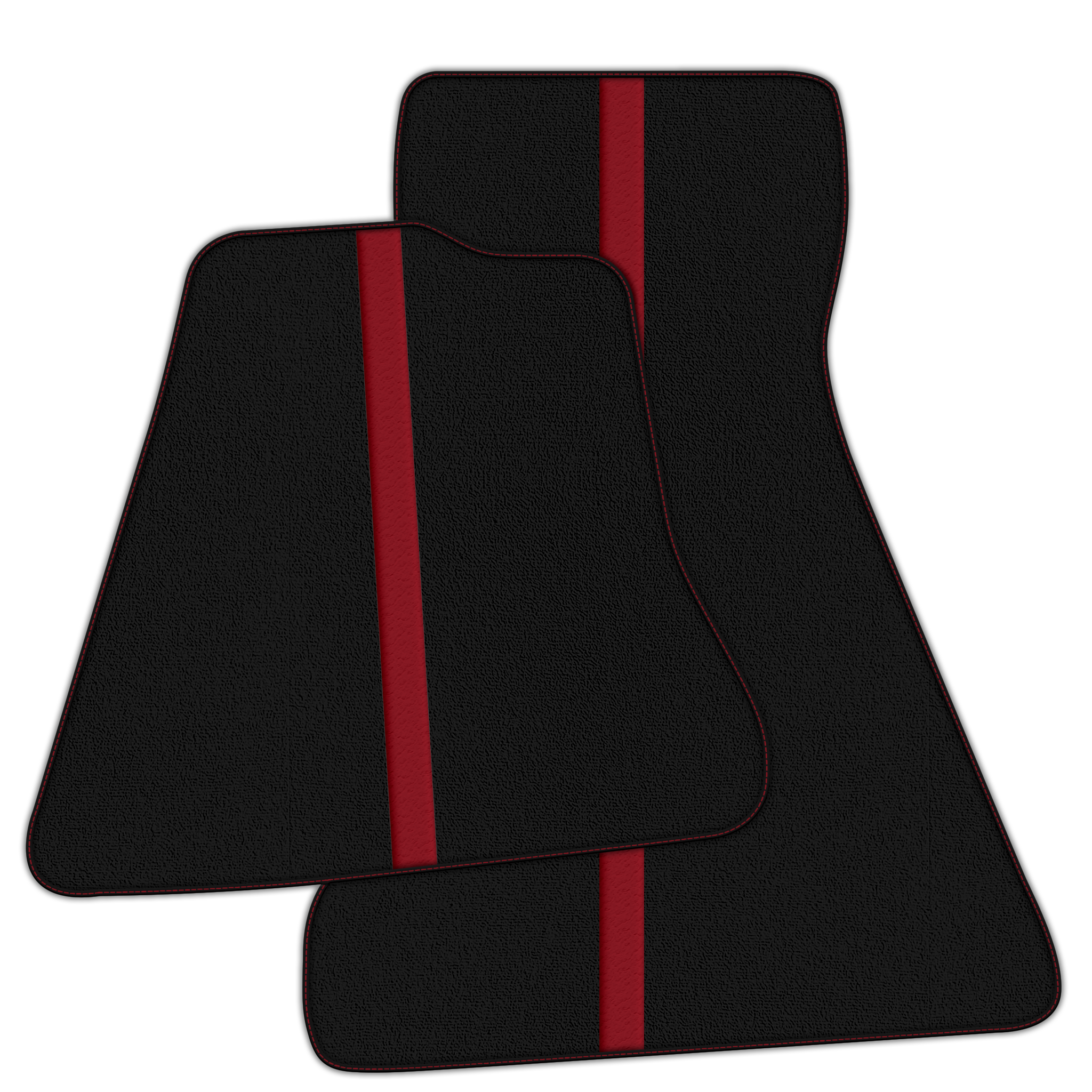 Black Floor Mats with Leather Line for McLaren 750S (2023-2025) - Various Colors