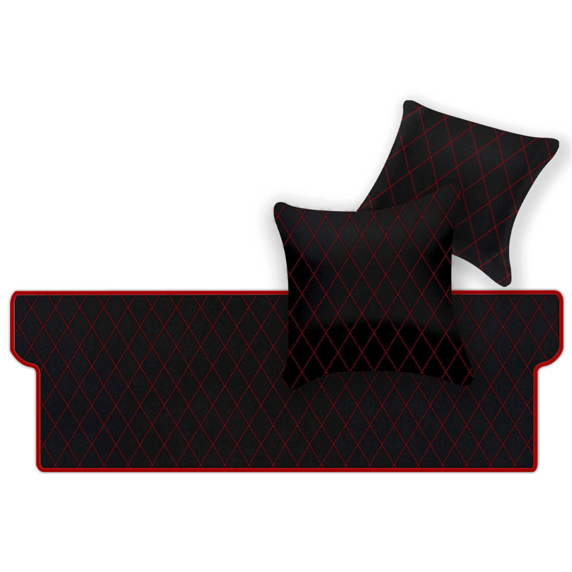 Tapis de voiture en cuir personnalisable avec motif en diamant unique pour Ferrari Dino GT4 (1973-1979) - AutoWin