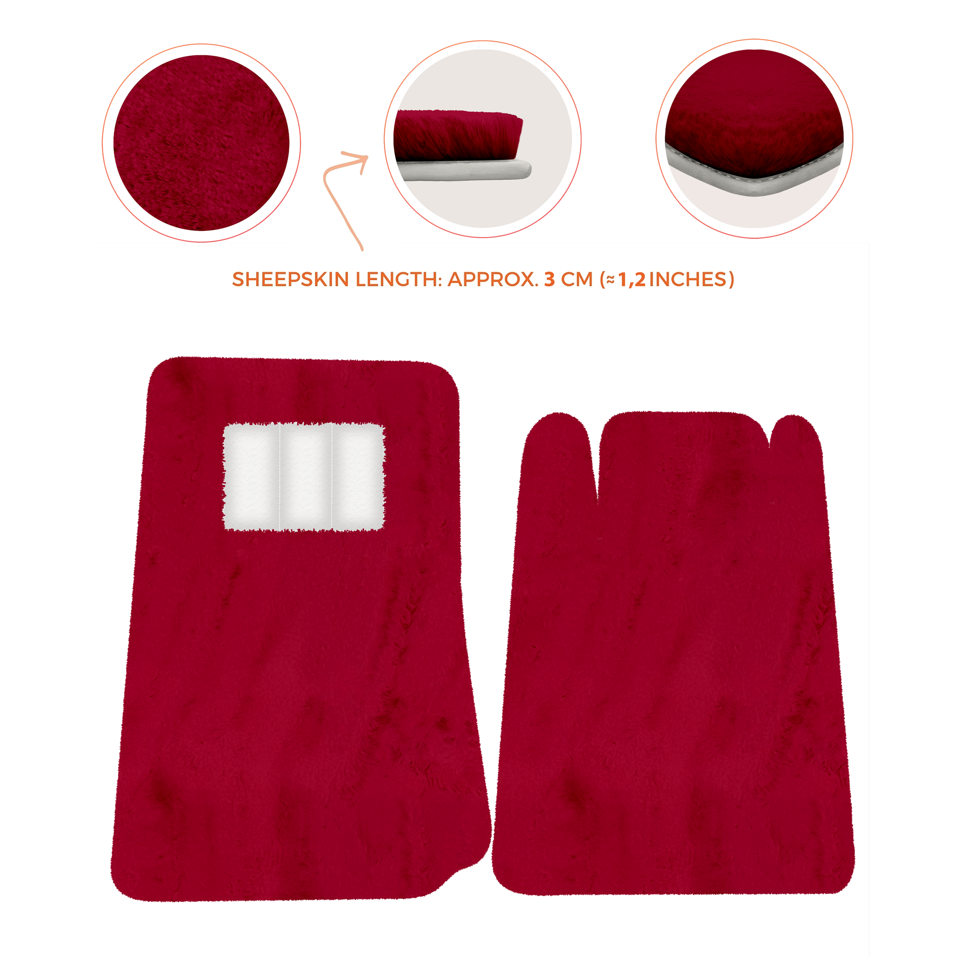 Lamborghini Jalpa Sheepskin Floor Mats (1981-1988) - Premium Luxury