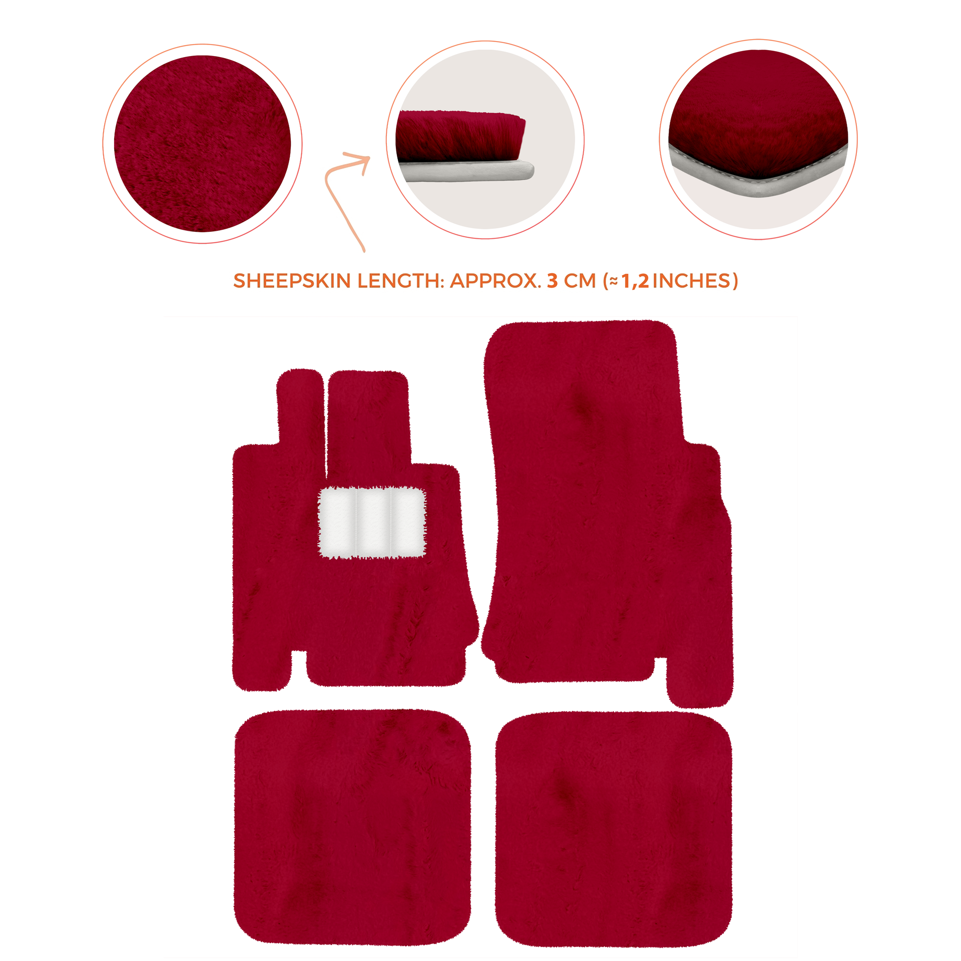 Premium Luxurious Sheepskin Floor Mats for Bentley Arnage (1998-2009)