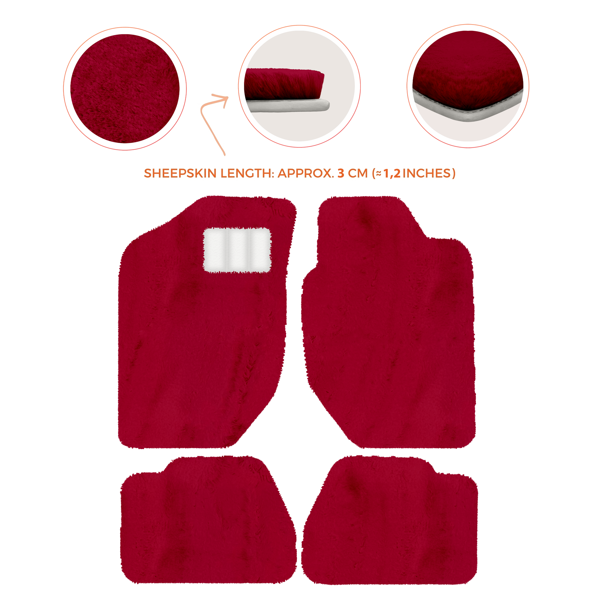 Luxury Sheepskin Floor Mats for Land Rover Discovery Sport (2015-2019)