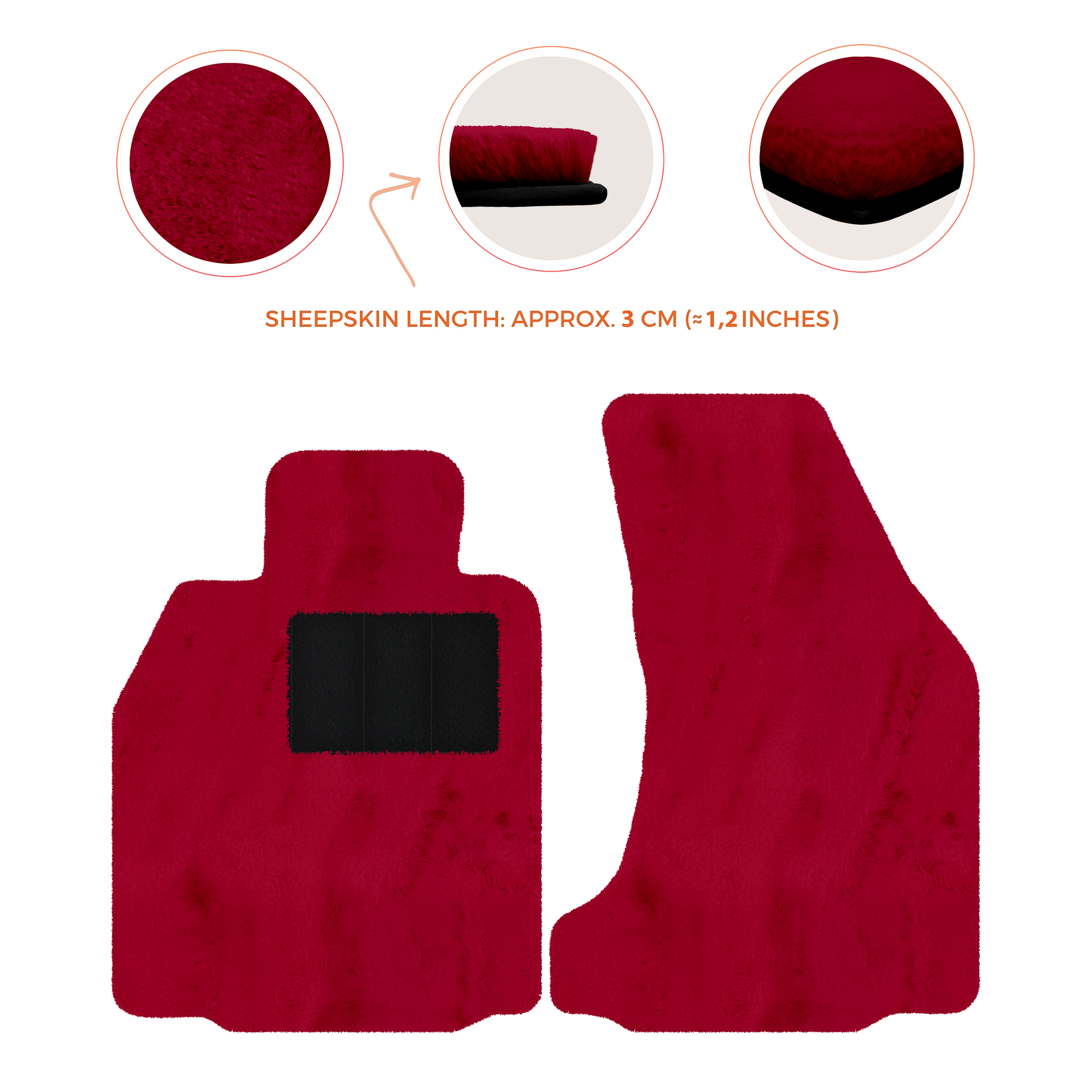 Premium Sheepskin Floor Mats for Porsche 718 Boxster (2016-2023)