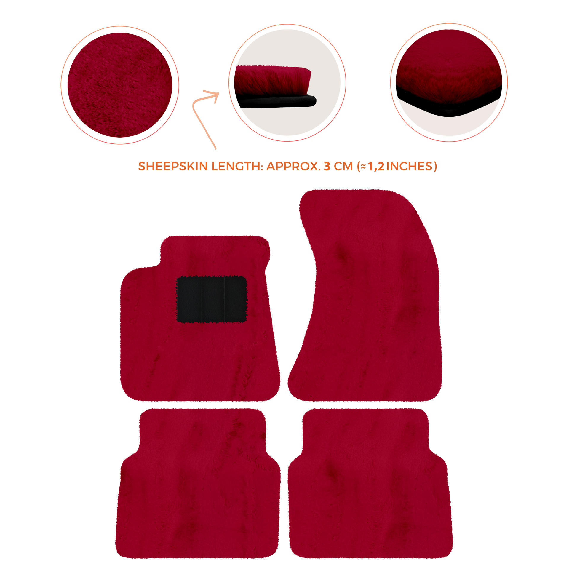 Luxury Sheepskin Floor Mats for Rolls-Royce Wraith (2013-2023)