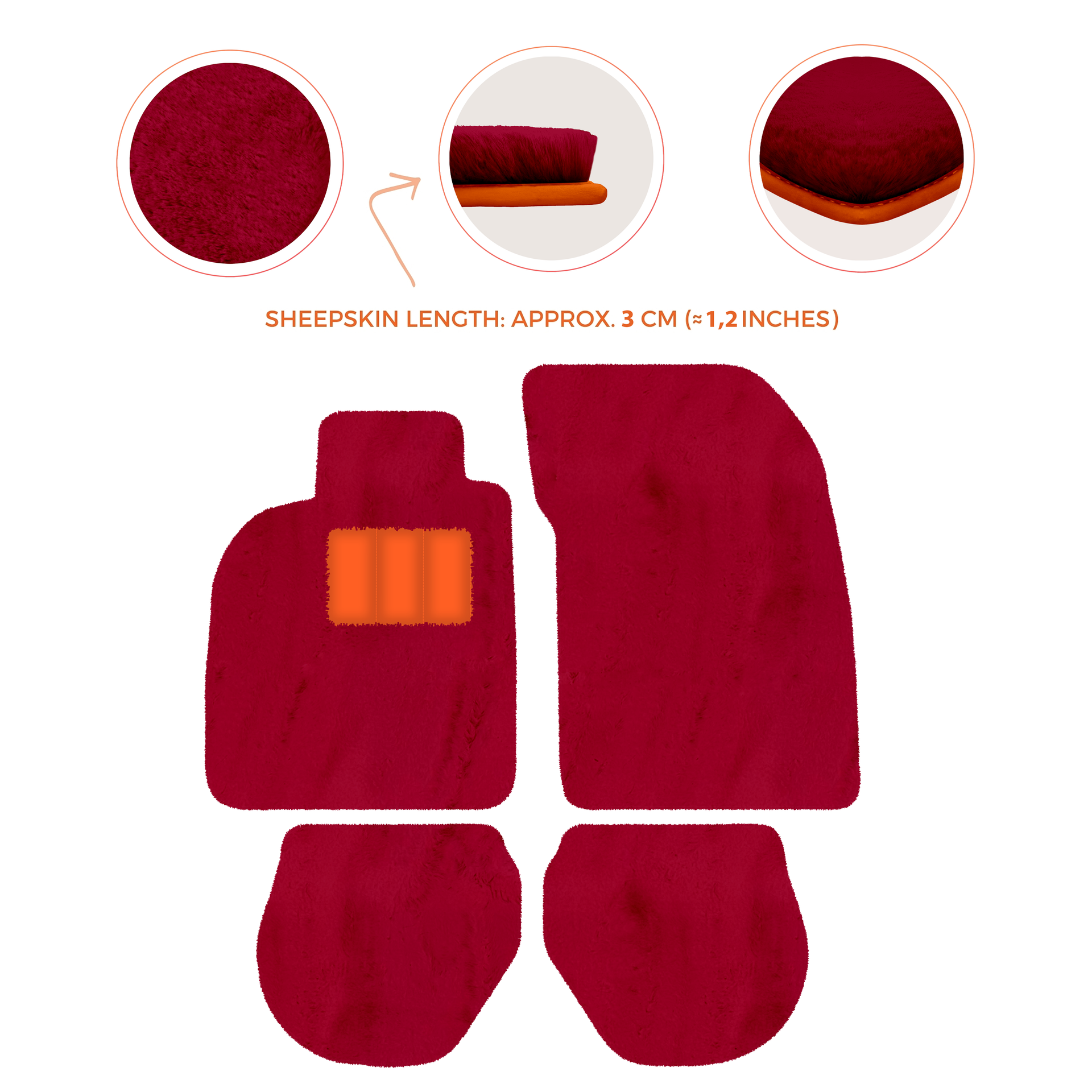 Customizable Leather Floor Mats with Interlaced Hex Pattern for Porsche 911 - 993 (1994-1998) - AutoWin