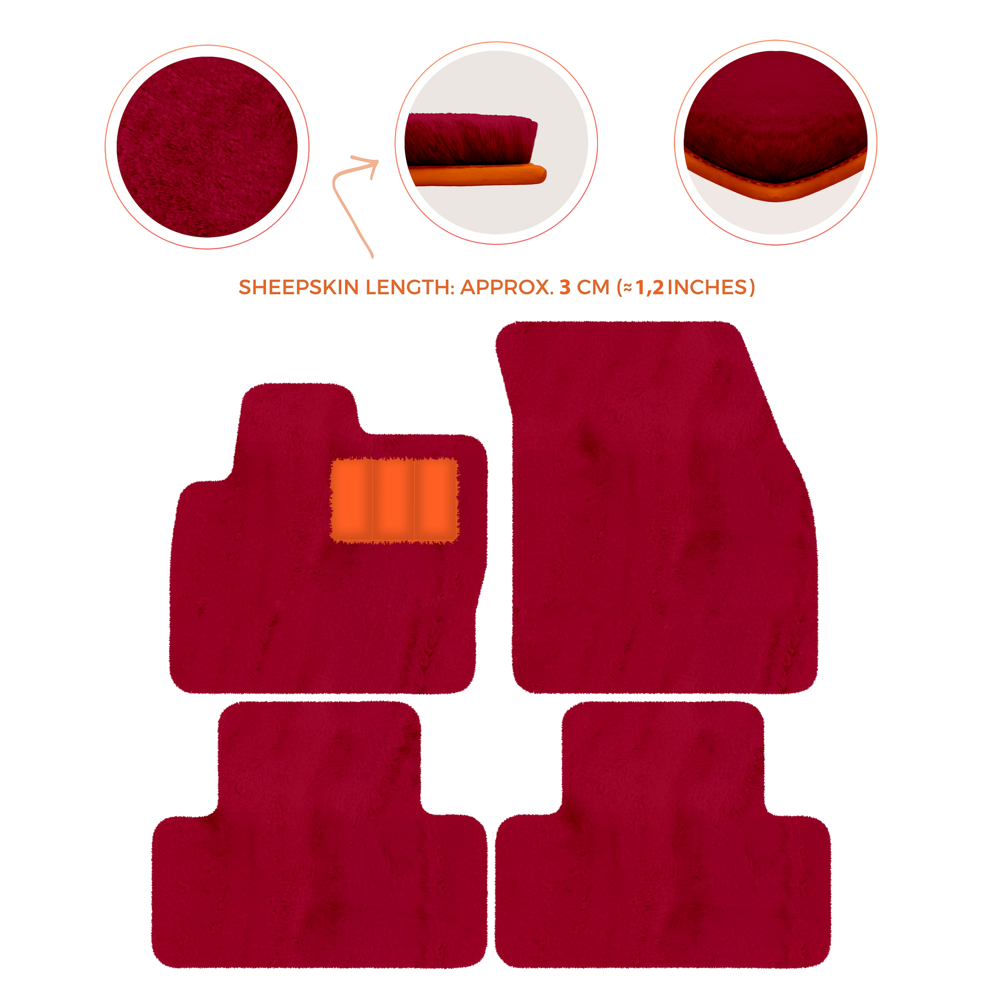 Premium Sheepskin Floor Mats for Range Rover Vehicles (2012-2022)