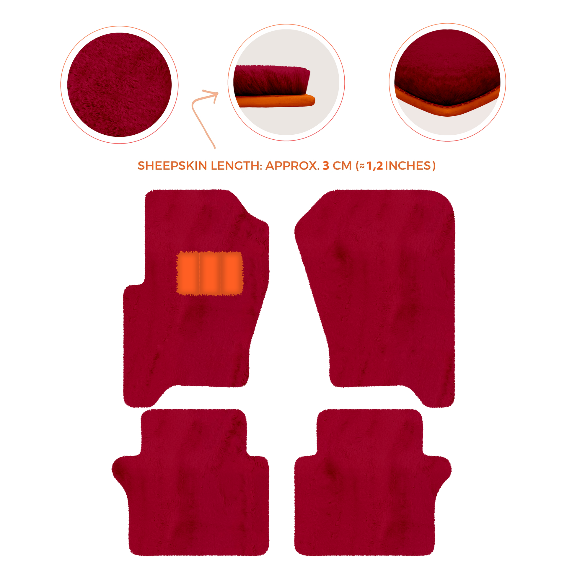 Luxury Sheepskin Floor Mats for Your Range Rover Sport 2005-2010