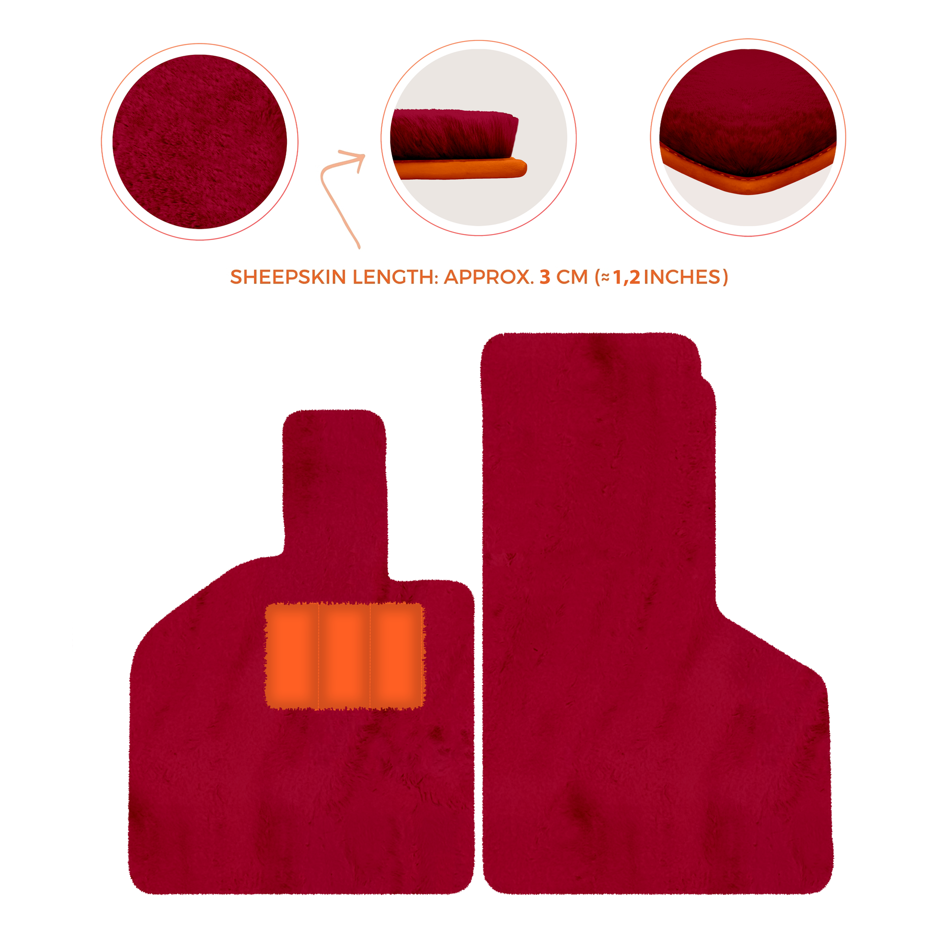 Luxury Sheepskin Floor Mats for Lamborghini Gallardo (2004-2014)