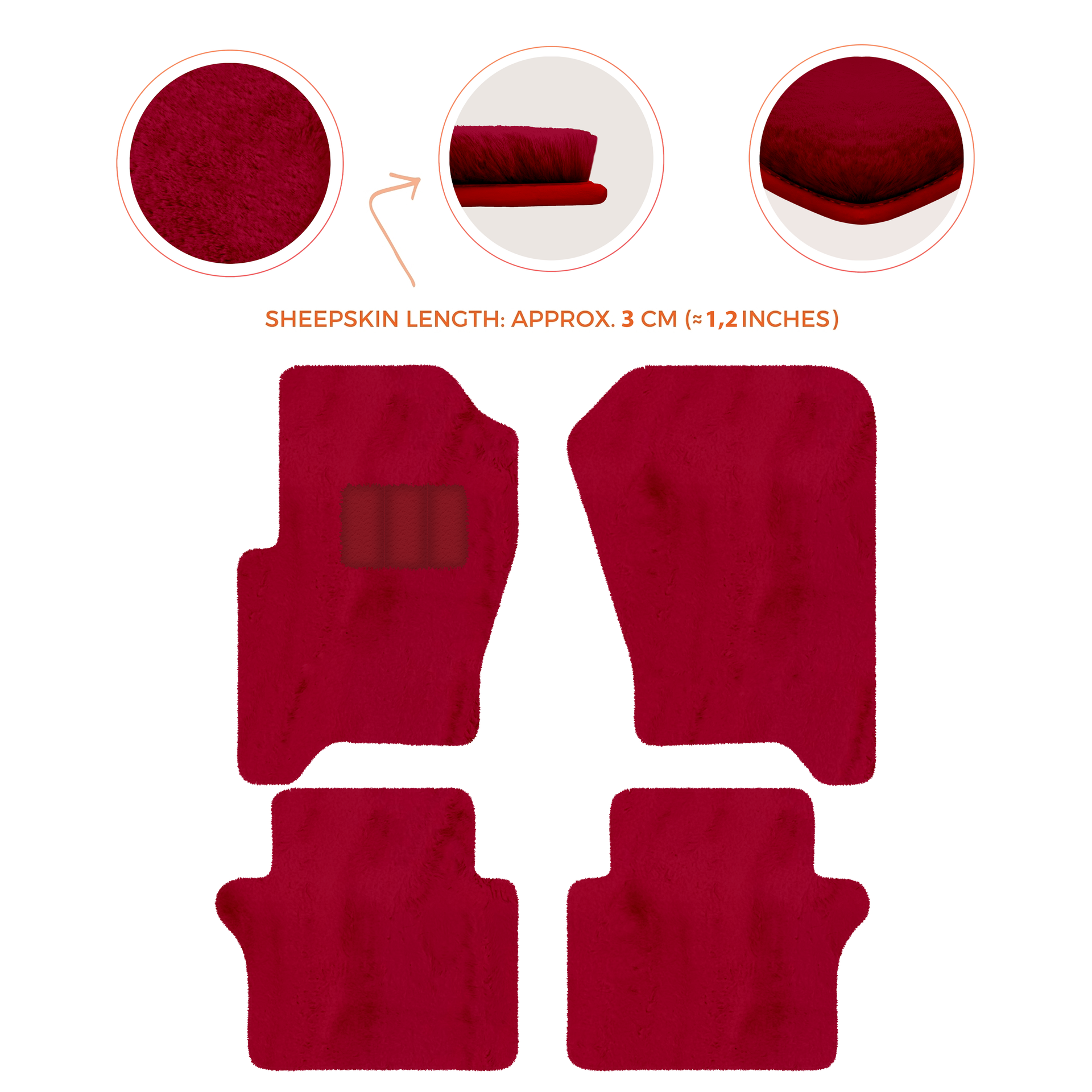 Luxury Sheepskin Floor Mats for Your Range Rover Sport 2005-2010