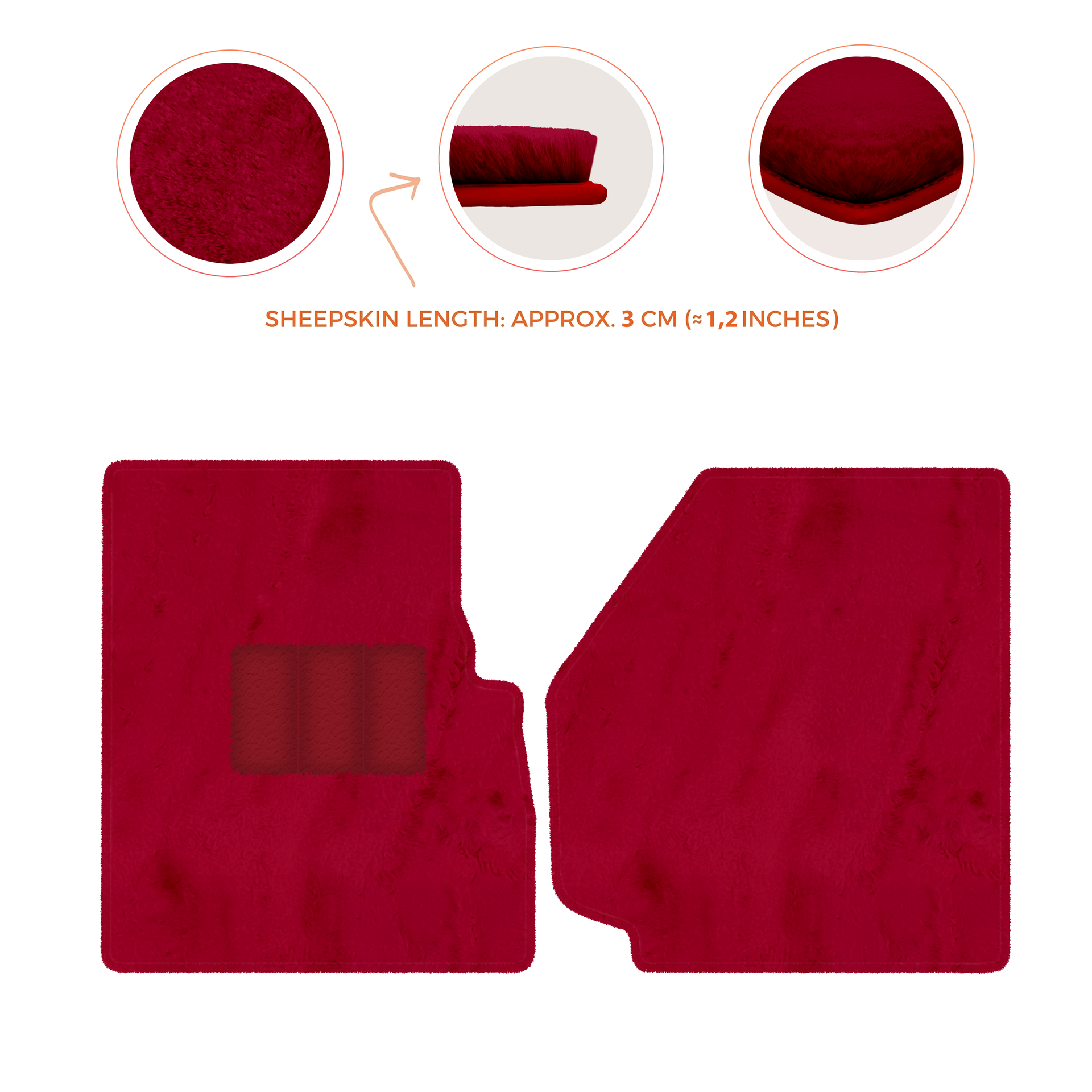 Premium Sheepskin Floor Mats for Land Rover Discovery (2004-2009)