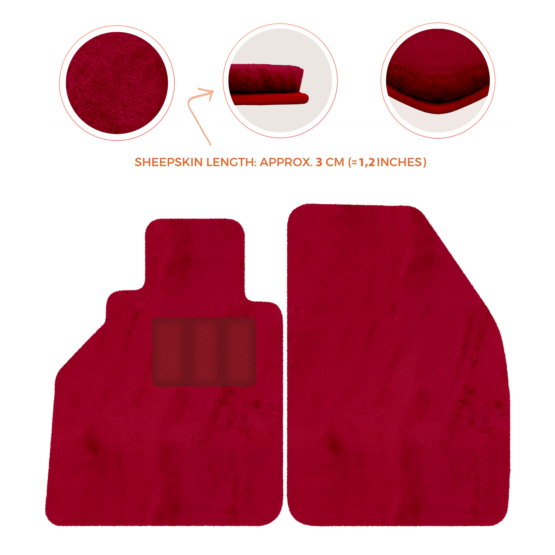 Premium Sheepskin Floor Mats for Porsche 986 Boxster (1996-2004)