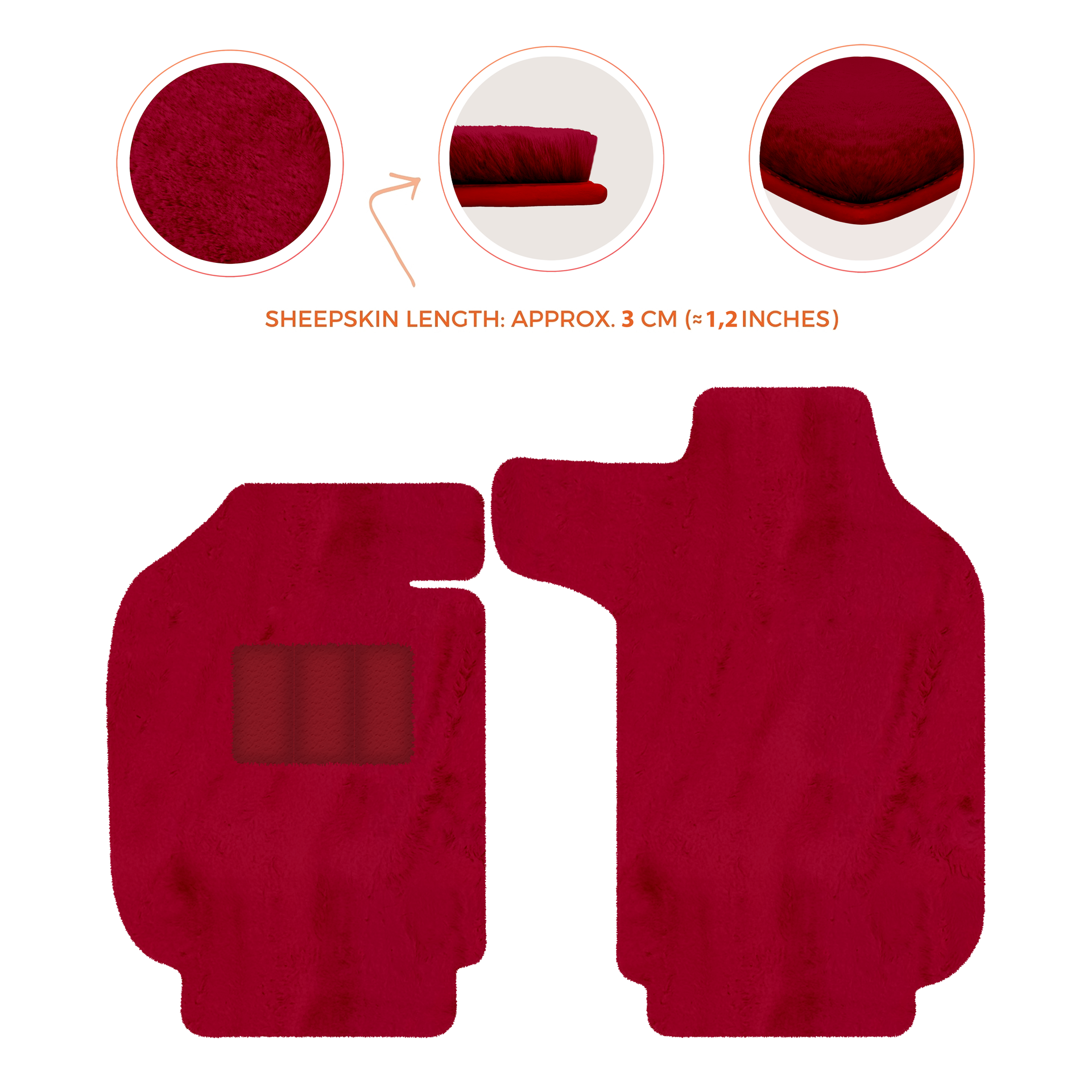 Luxury Sheepskin Floor Mats for Porsche 911 - 992 (2019-2026)