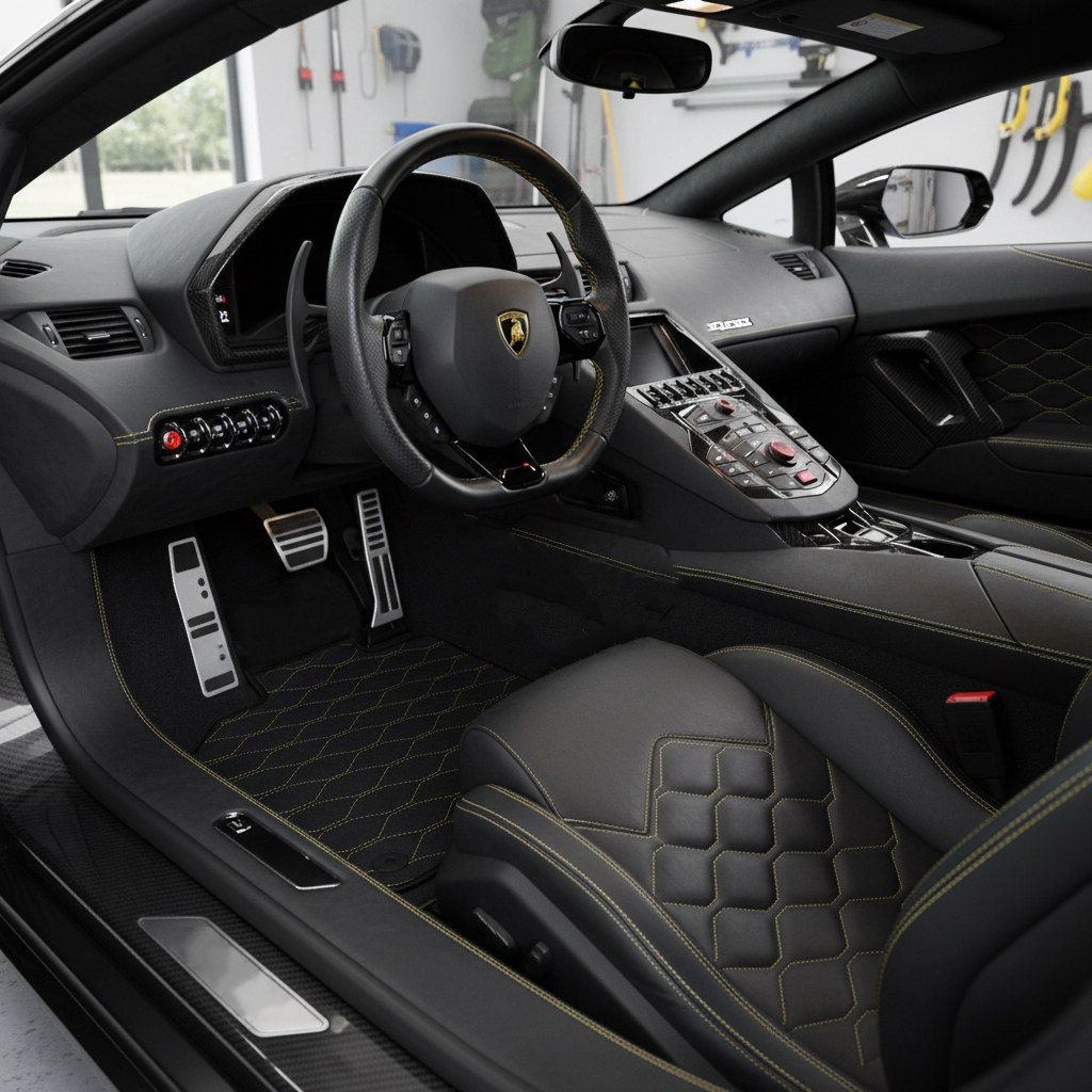 Tapis de sol en cuir